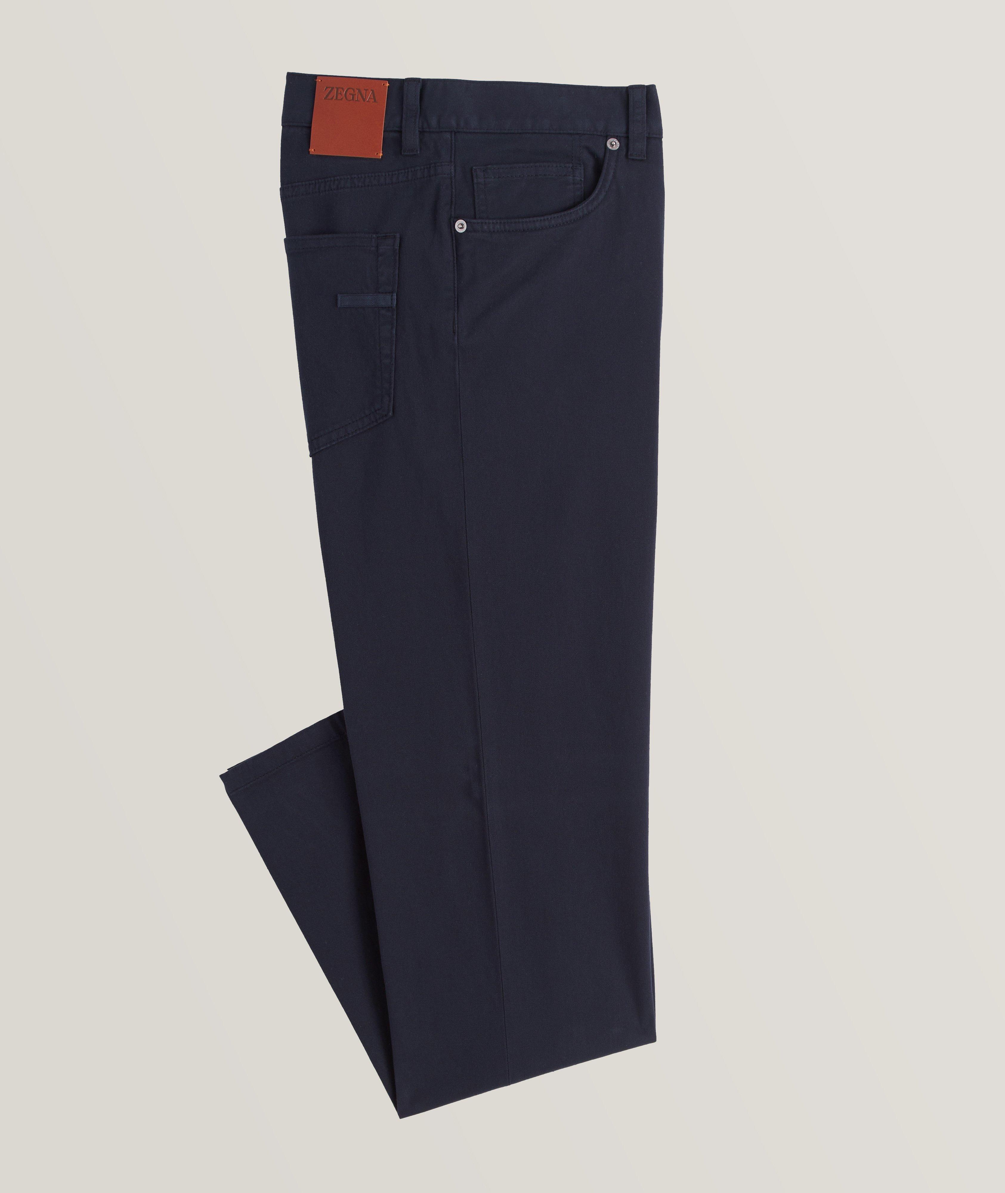 Zegna City Stretch-Cotton Five-Pocket Jeans, Pants