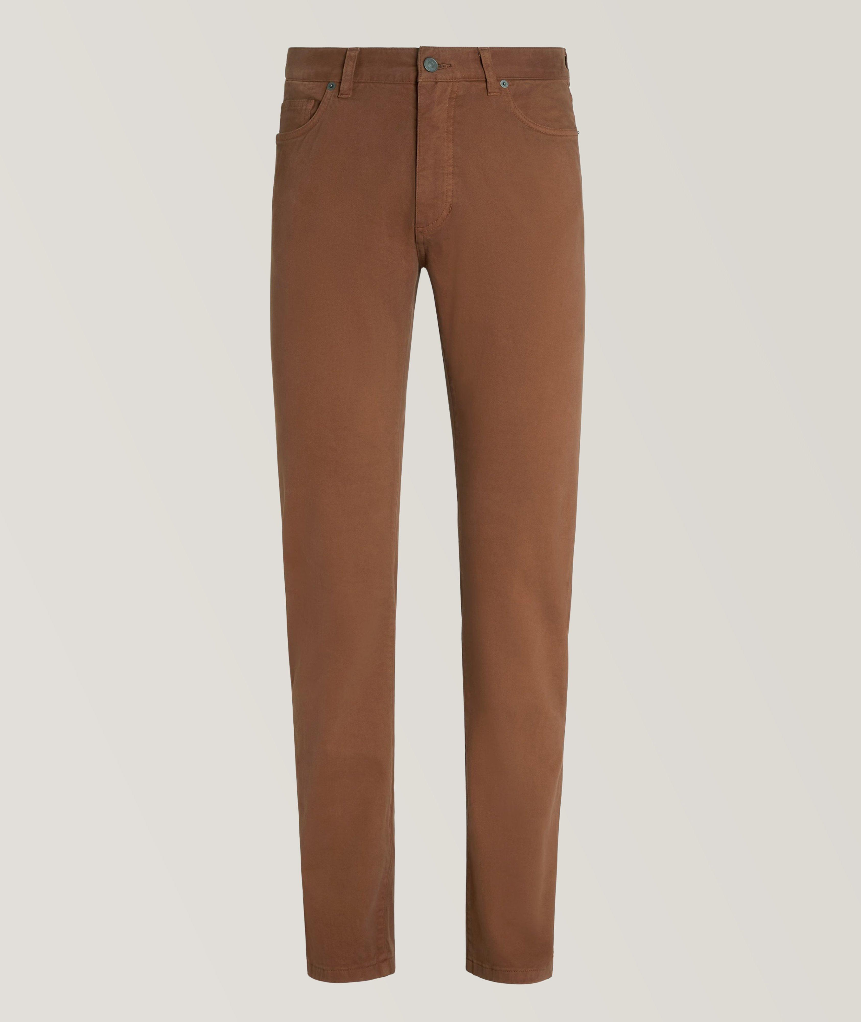 Zegna Slim Fit City Garment Dyed Stretch-Cotton Jeans, Pants