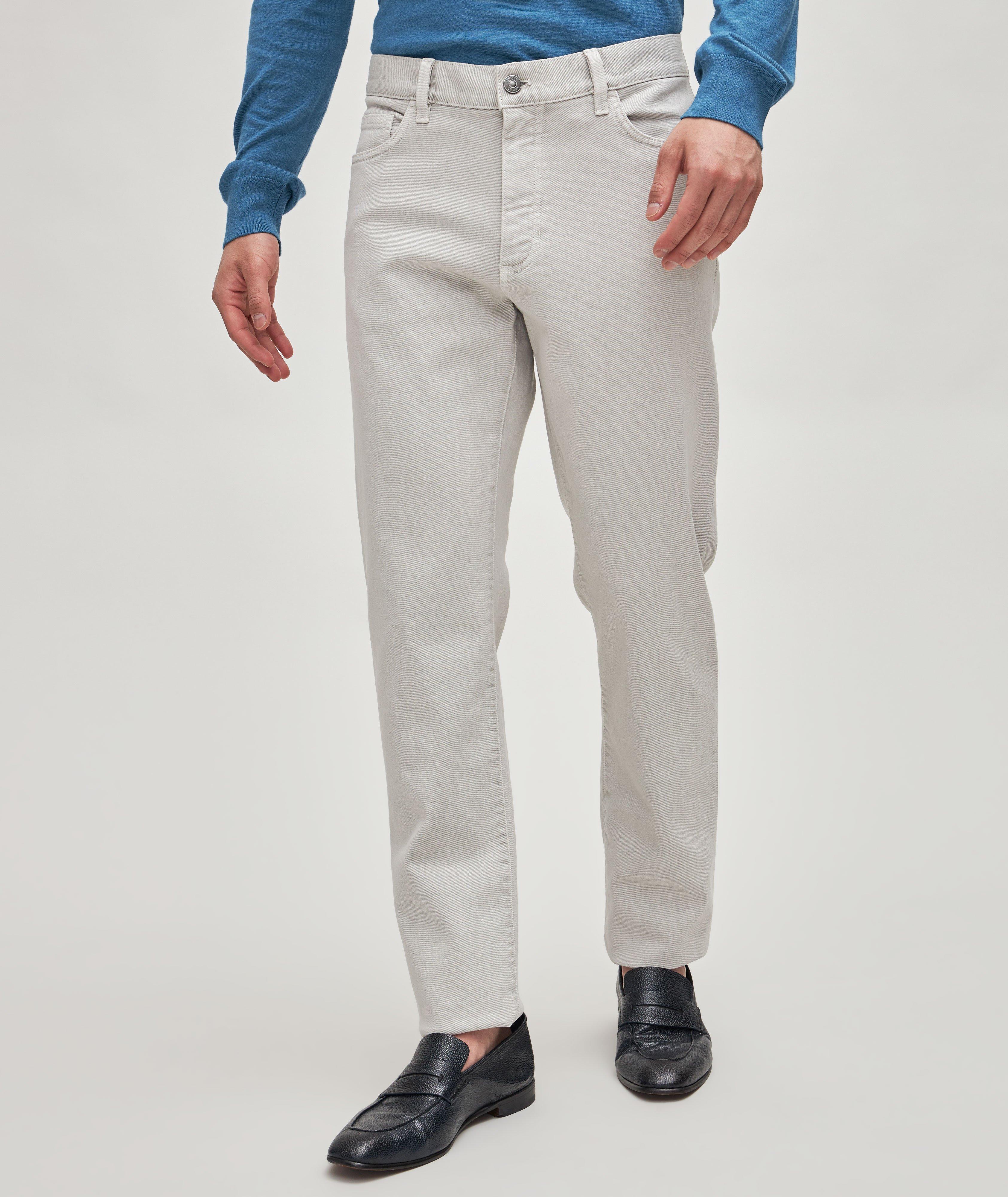 Stretch Cotton Five-Pocket Pants