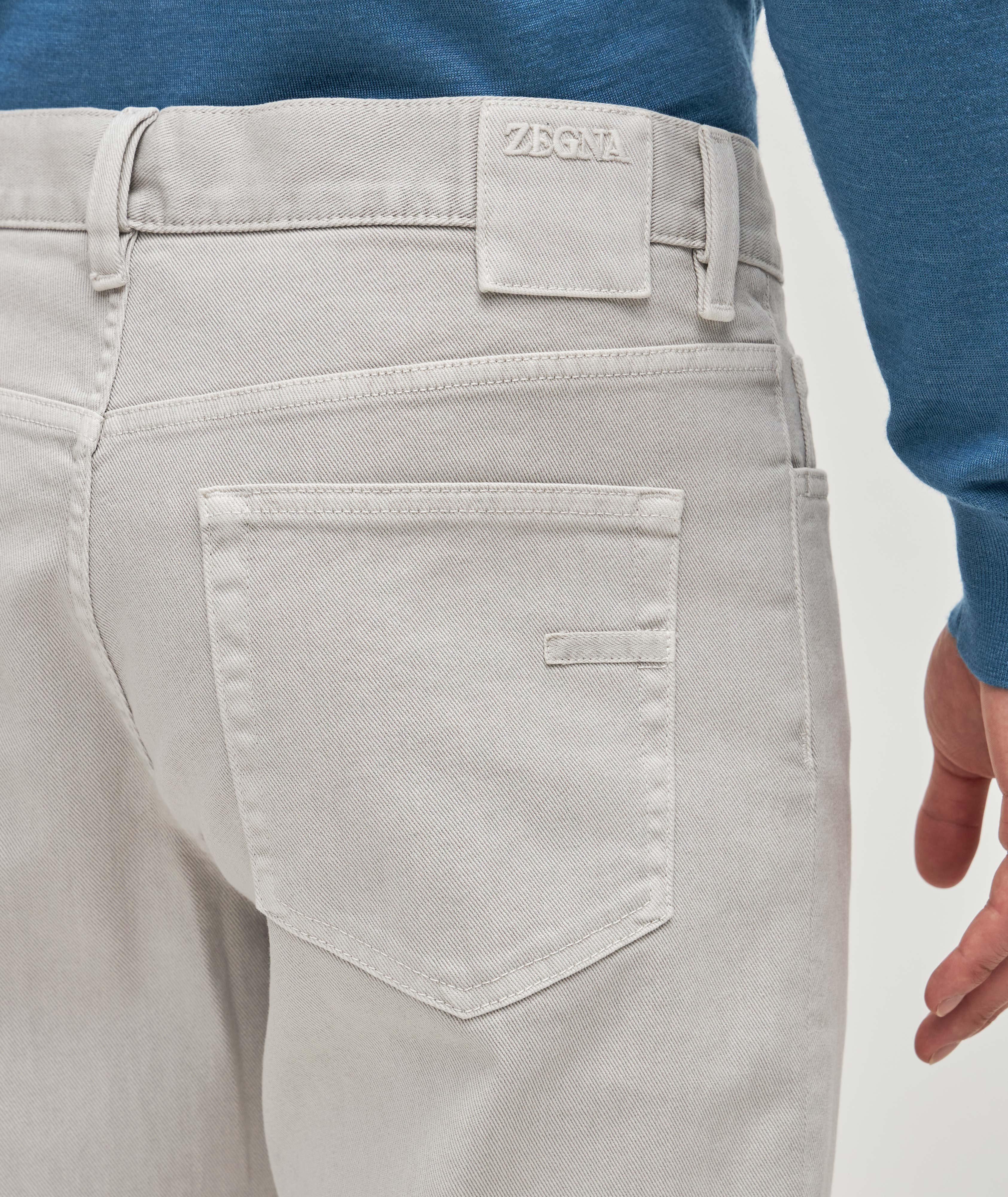 Zegna - Stone Stretch Five Pocket Pant