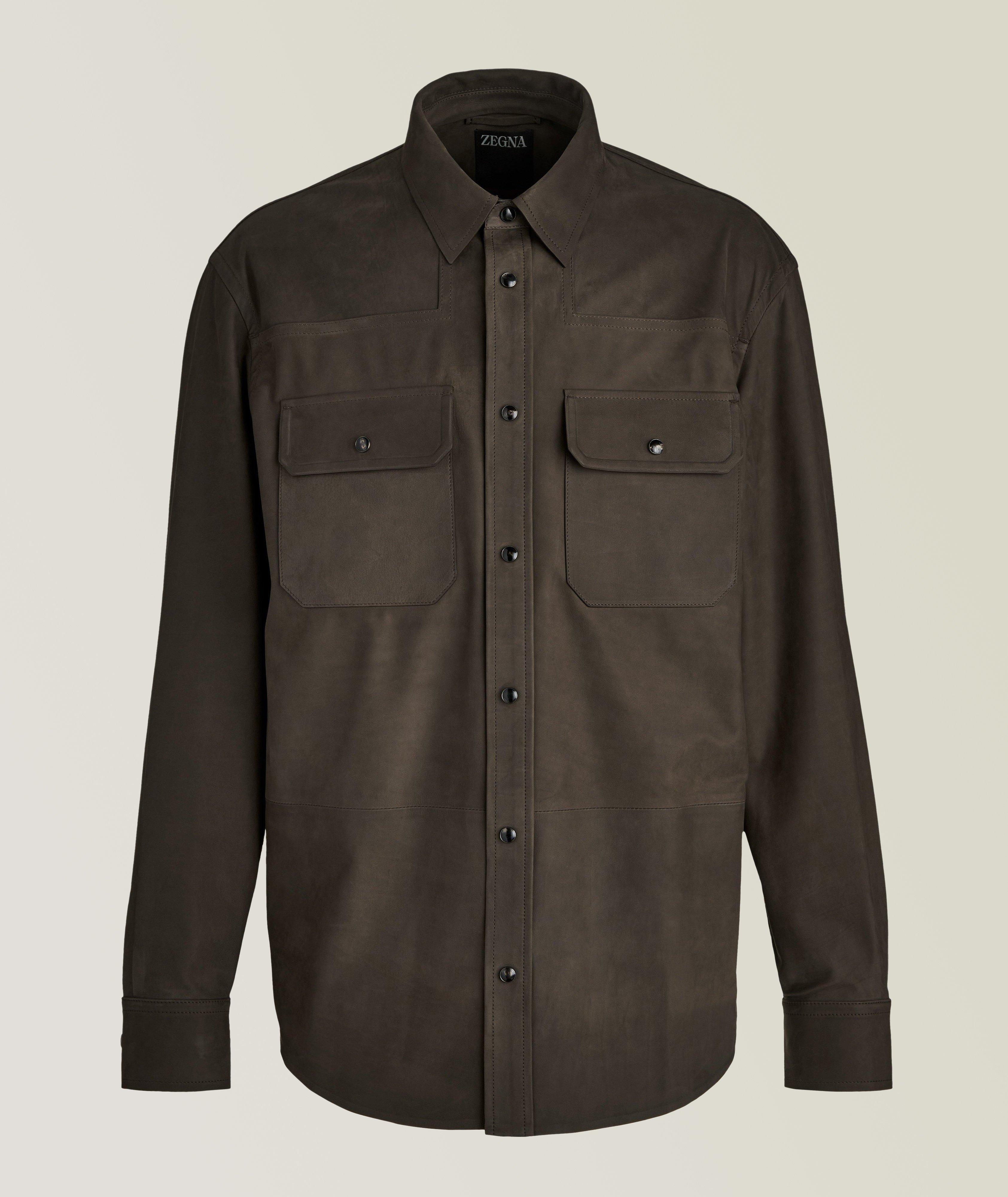 Zegna Calfskin Nubuck Overshirt