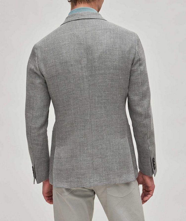 Unconstructed Wool-Linen Basketweave Sports Jacket image 3