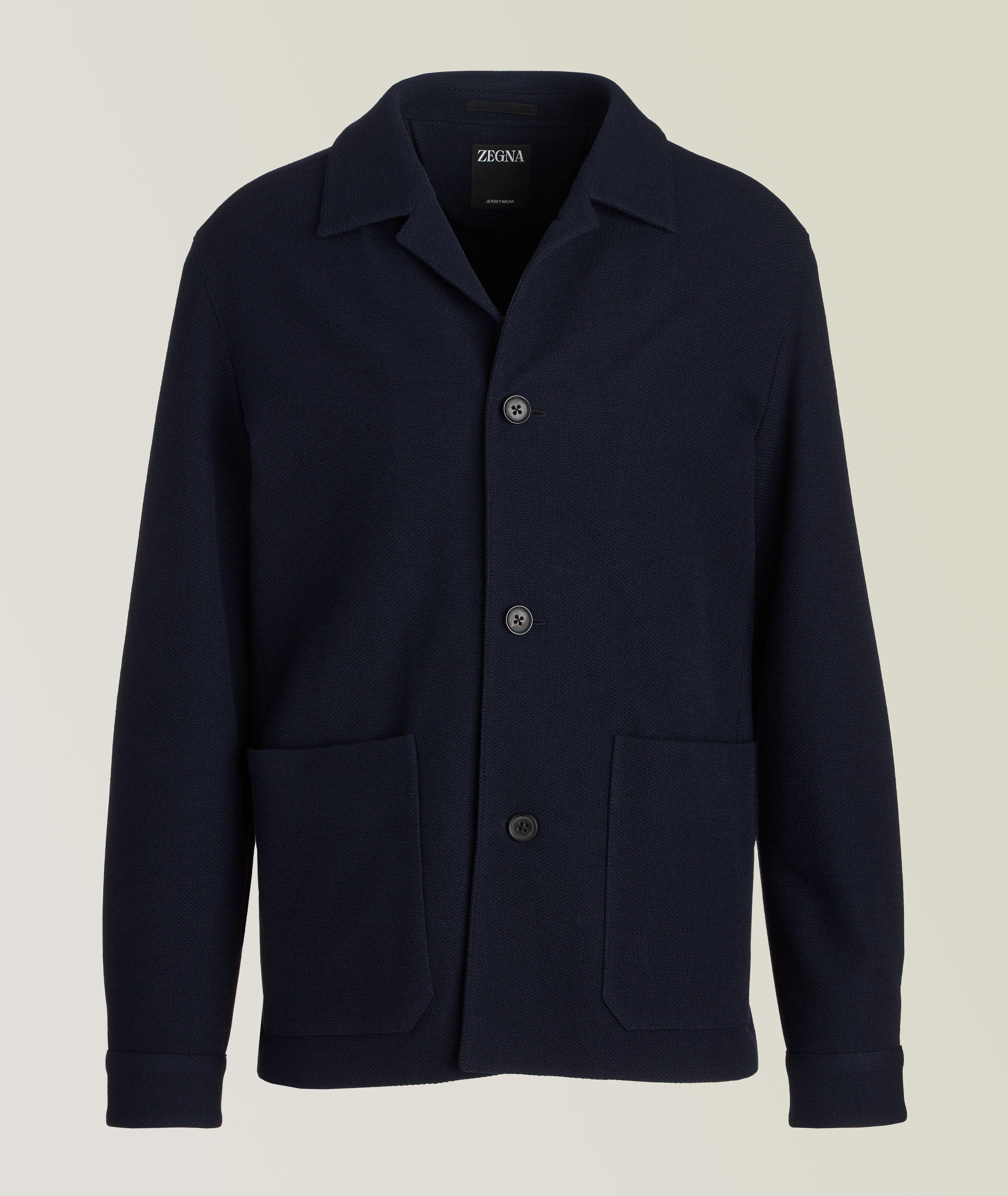 Blazer en coton et en laine, collection Jerseywear image 0