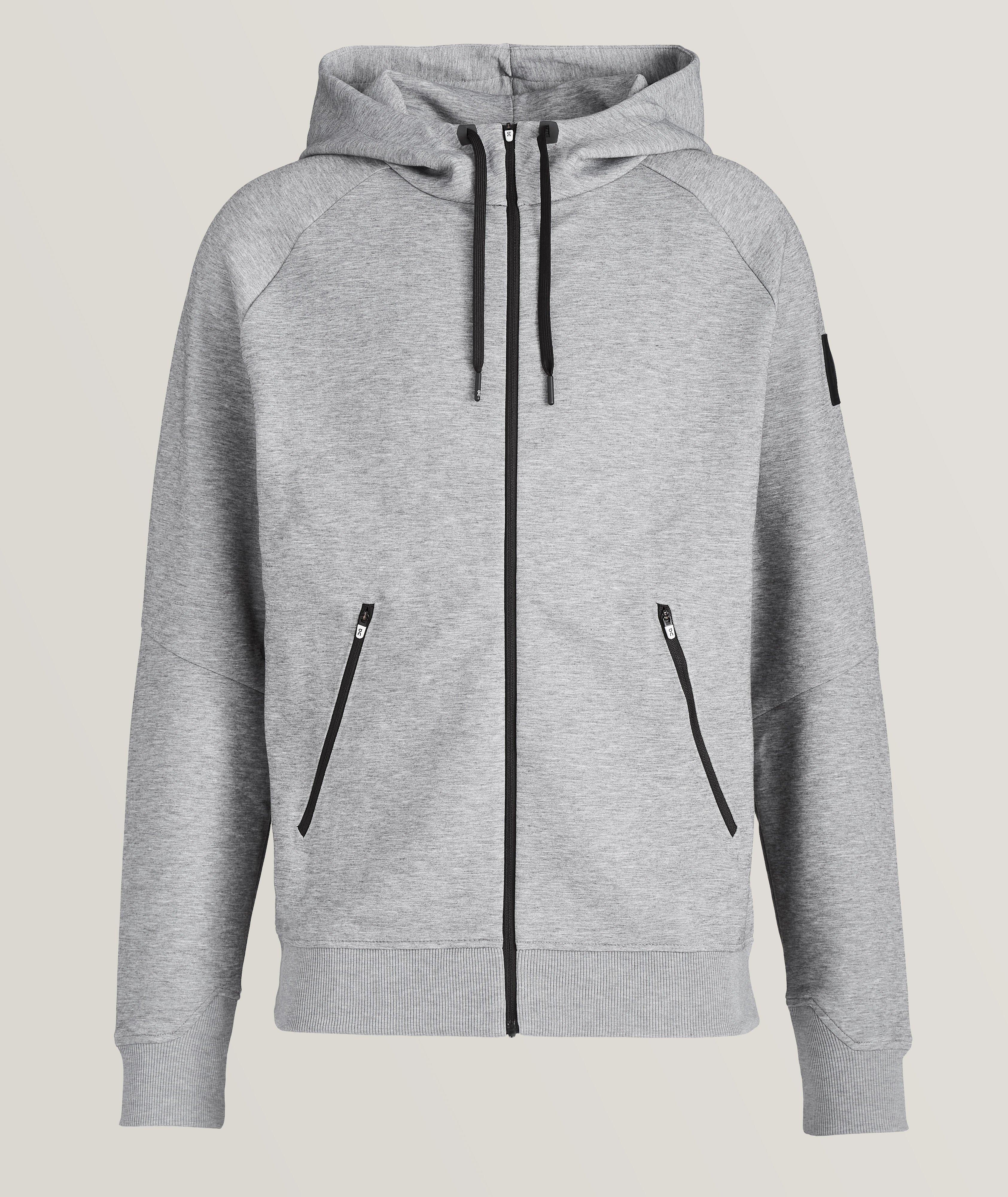 Technical Full-Zipper Hooded Stretch Sweater image 0