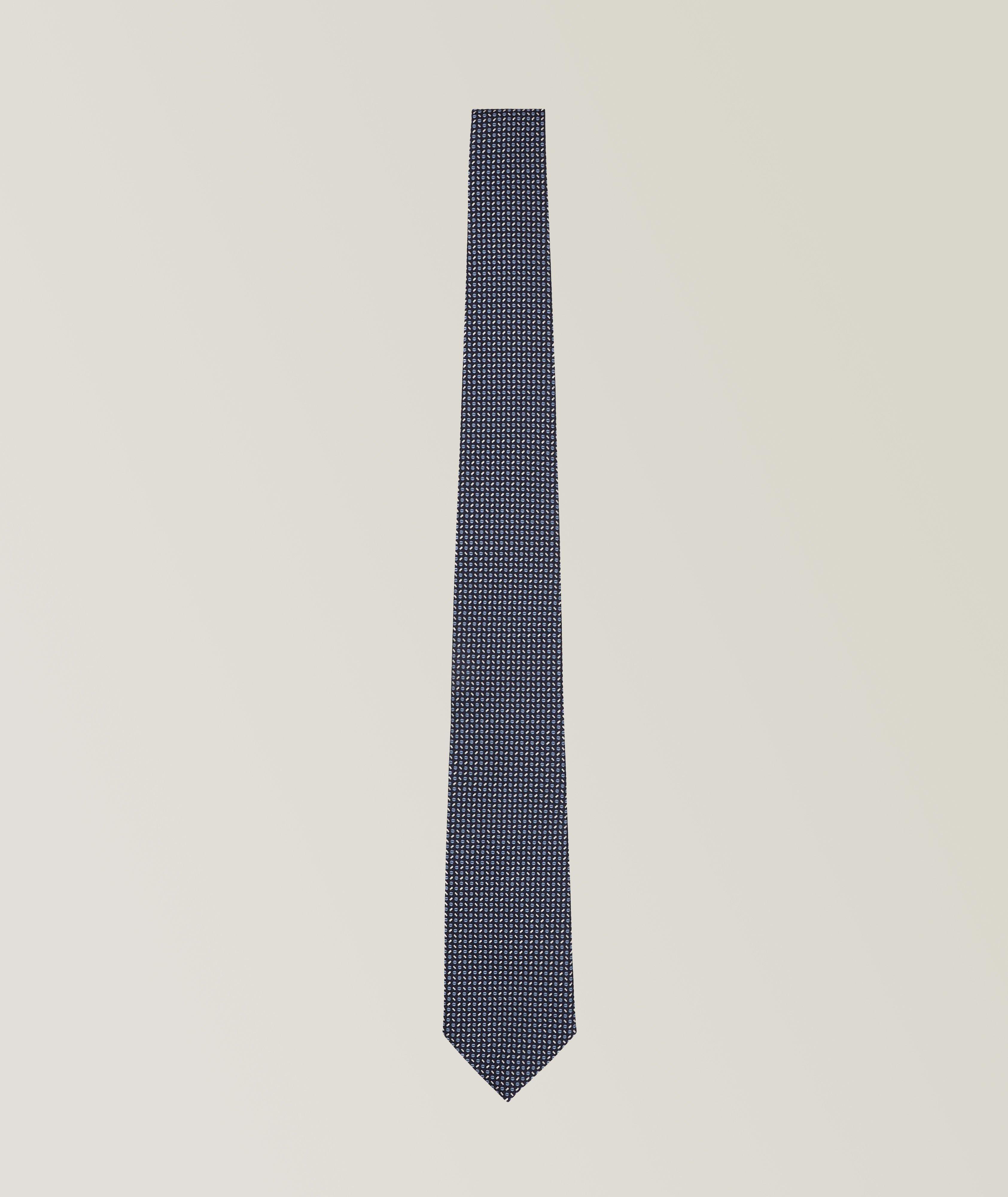Cravate en jacquard de soie et de coton image 0