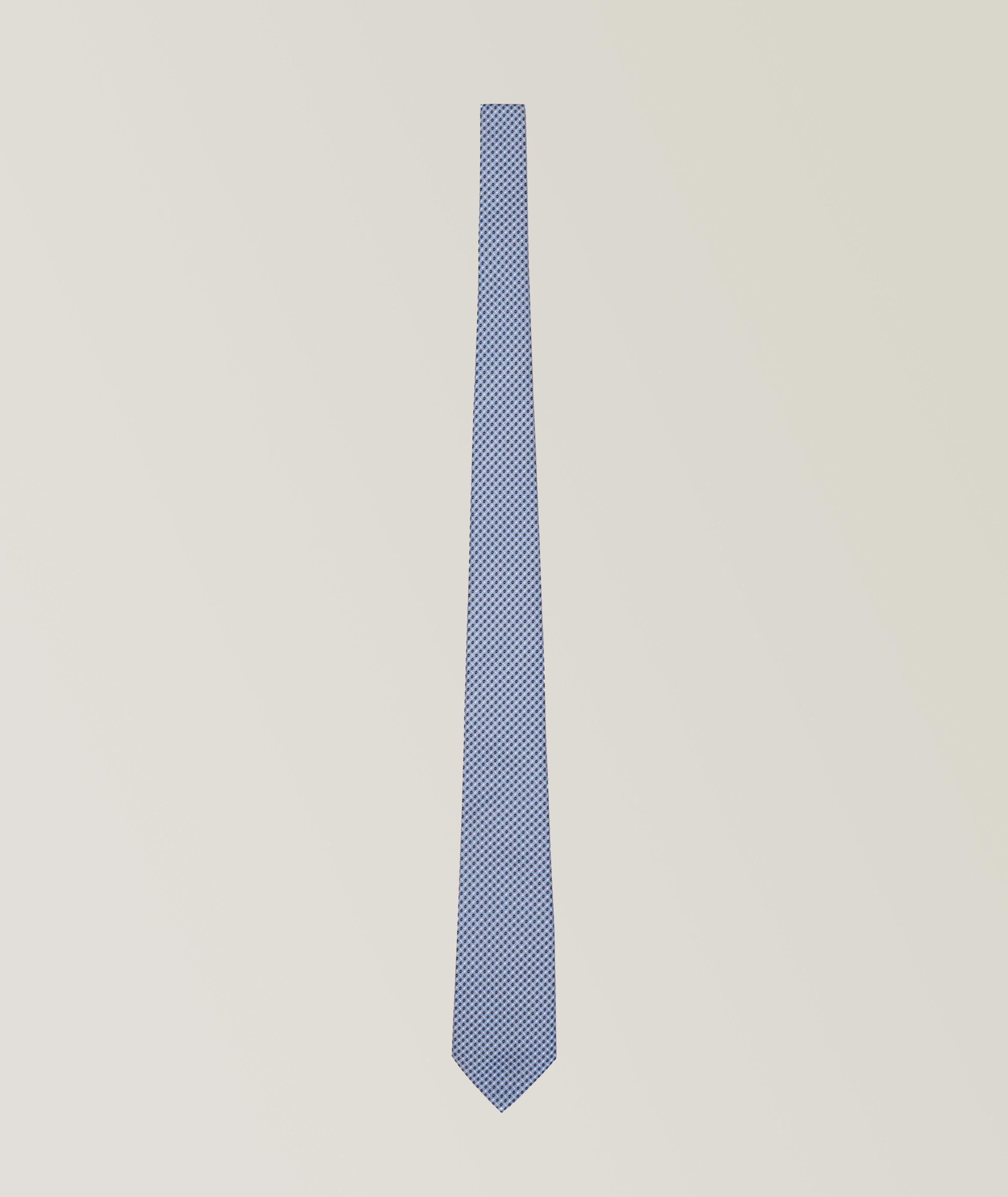 Silk-Cotton Blend Jacquard Tie image 0