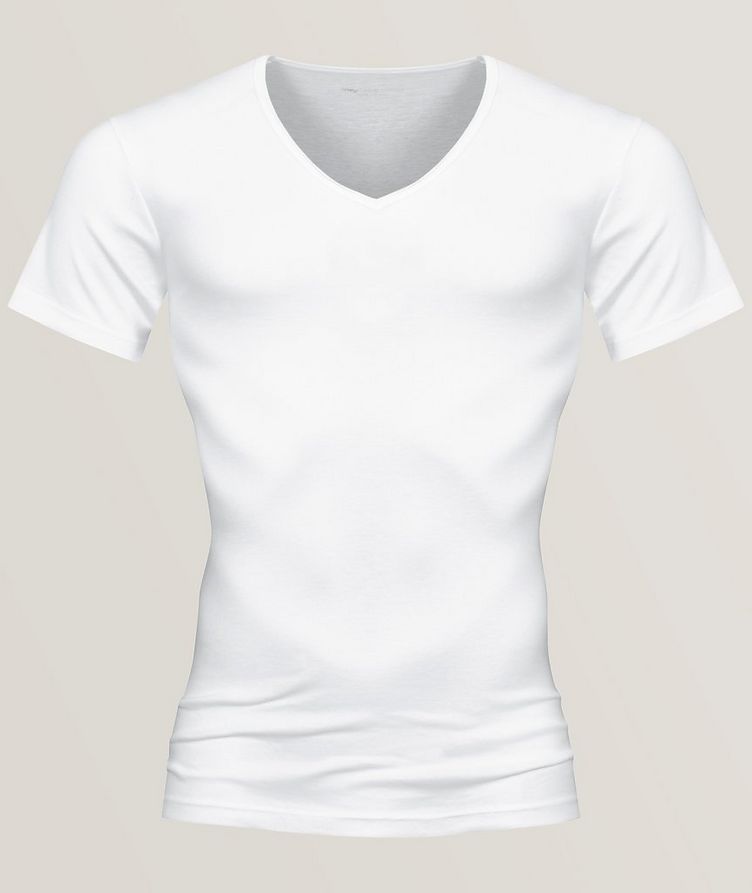 Short-Sleeve Casual Cotton V-Neck T-Shirt image 0