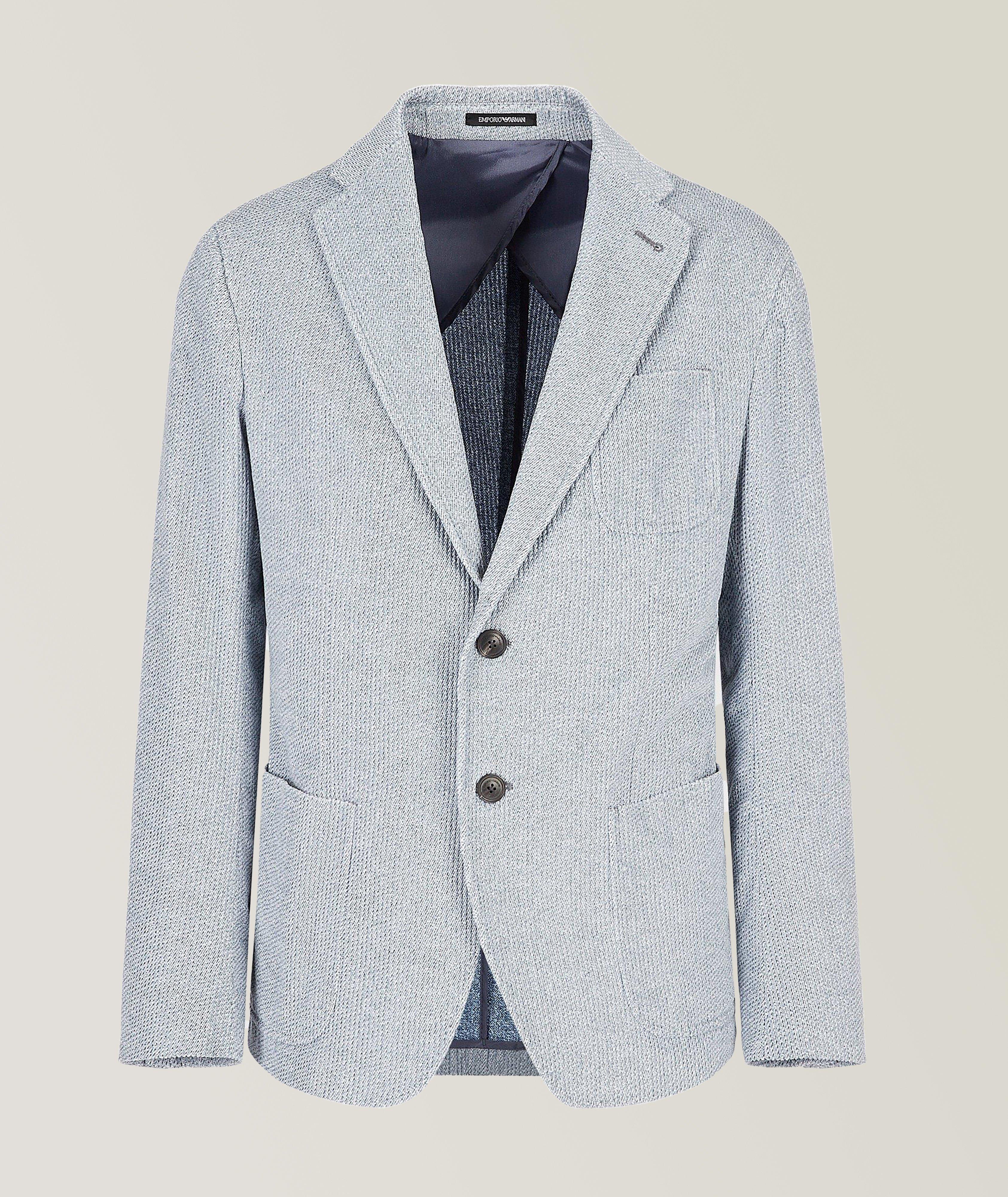 Denim-Effect Print Cotton Sport Jacket image 0