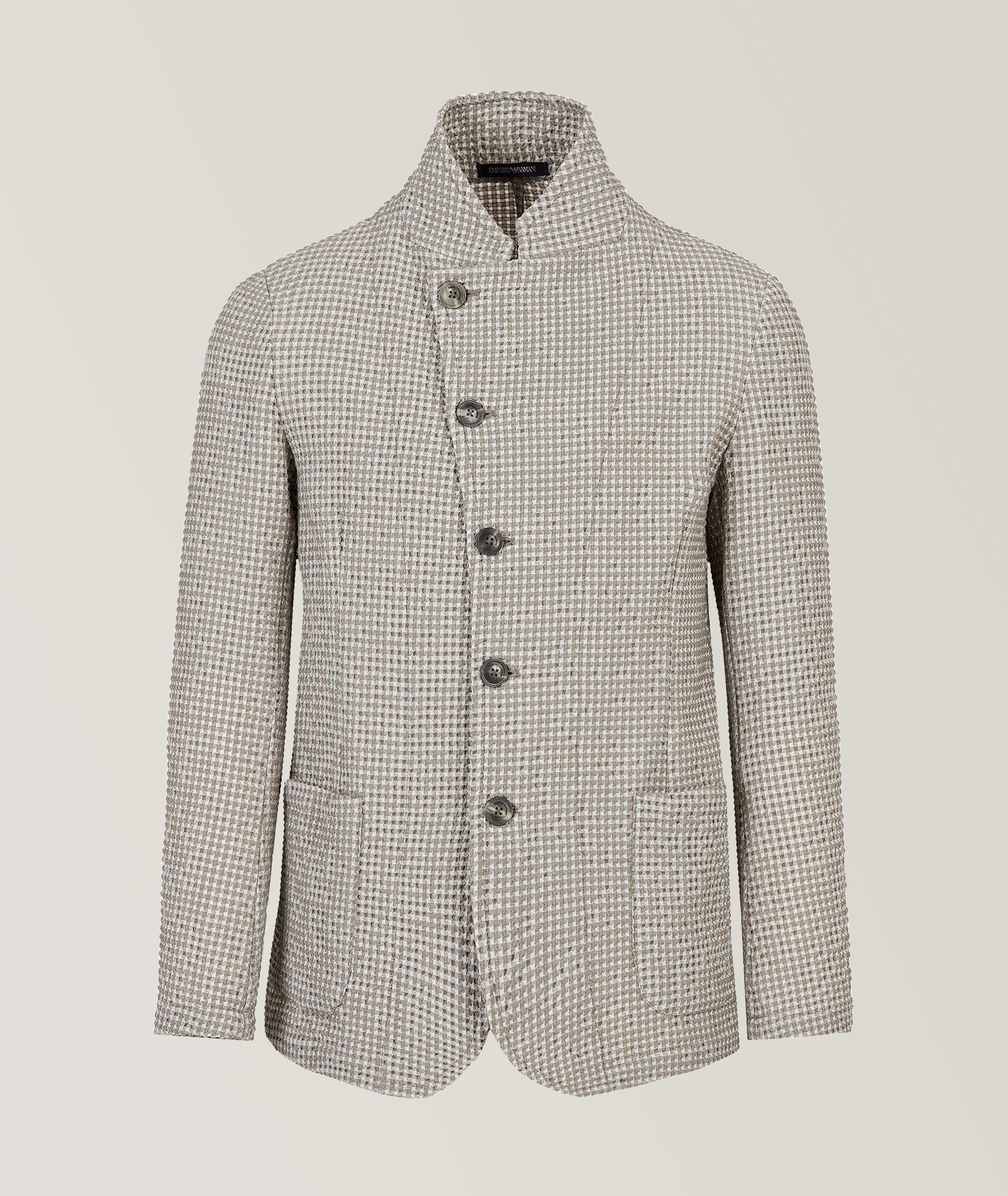 Blazer en lainage extensible à pied-de-poule image 0