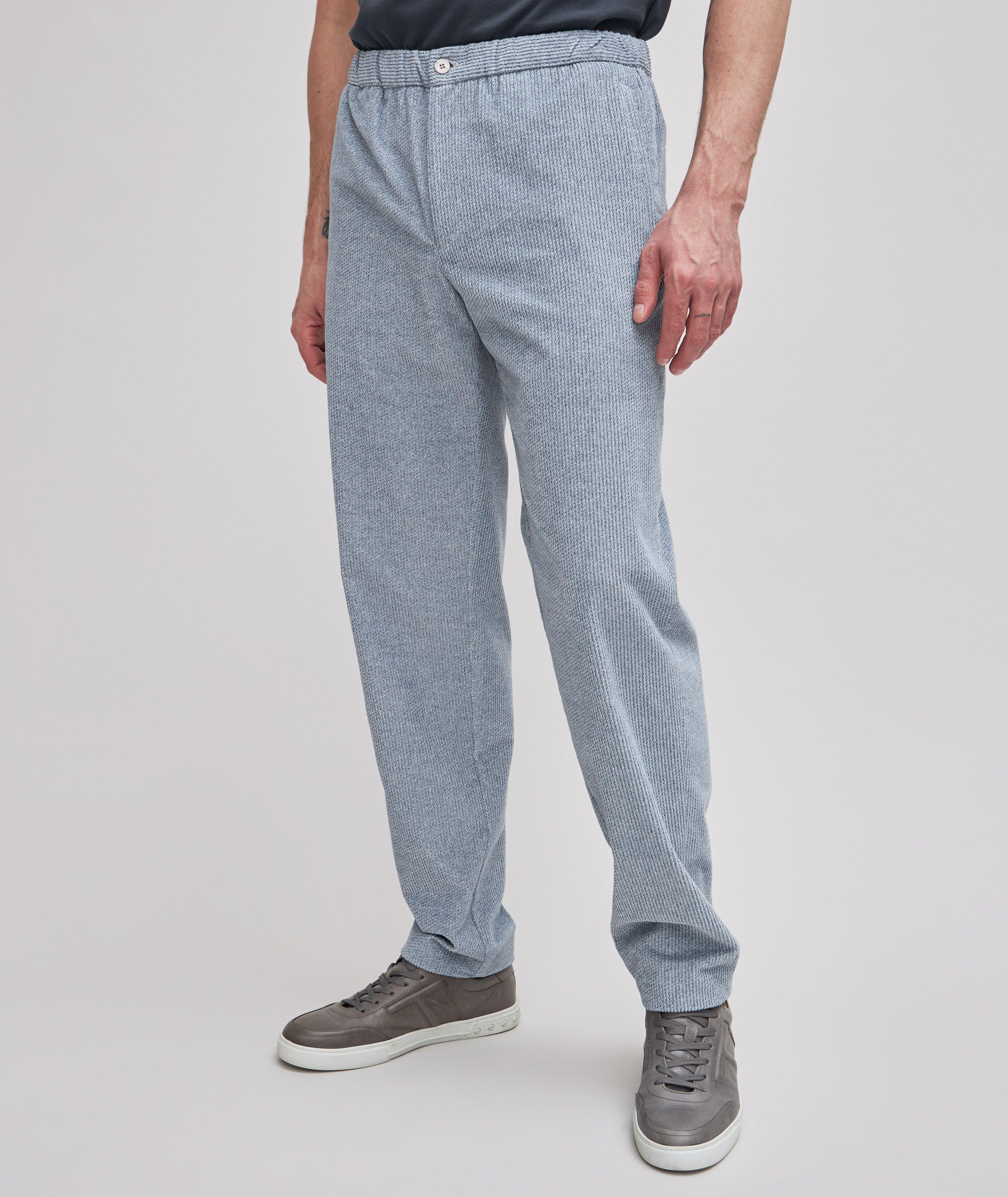 Velvet Printed Denim-Effect Dress Pants image 2