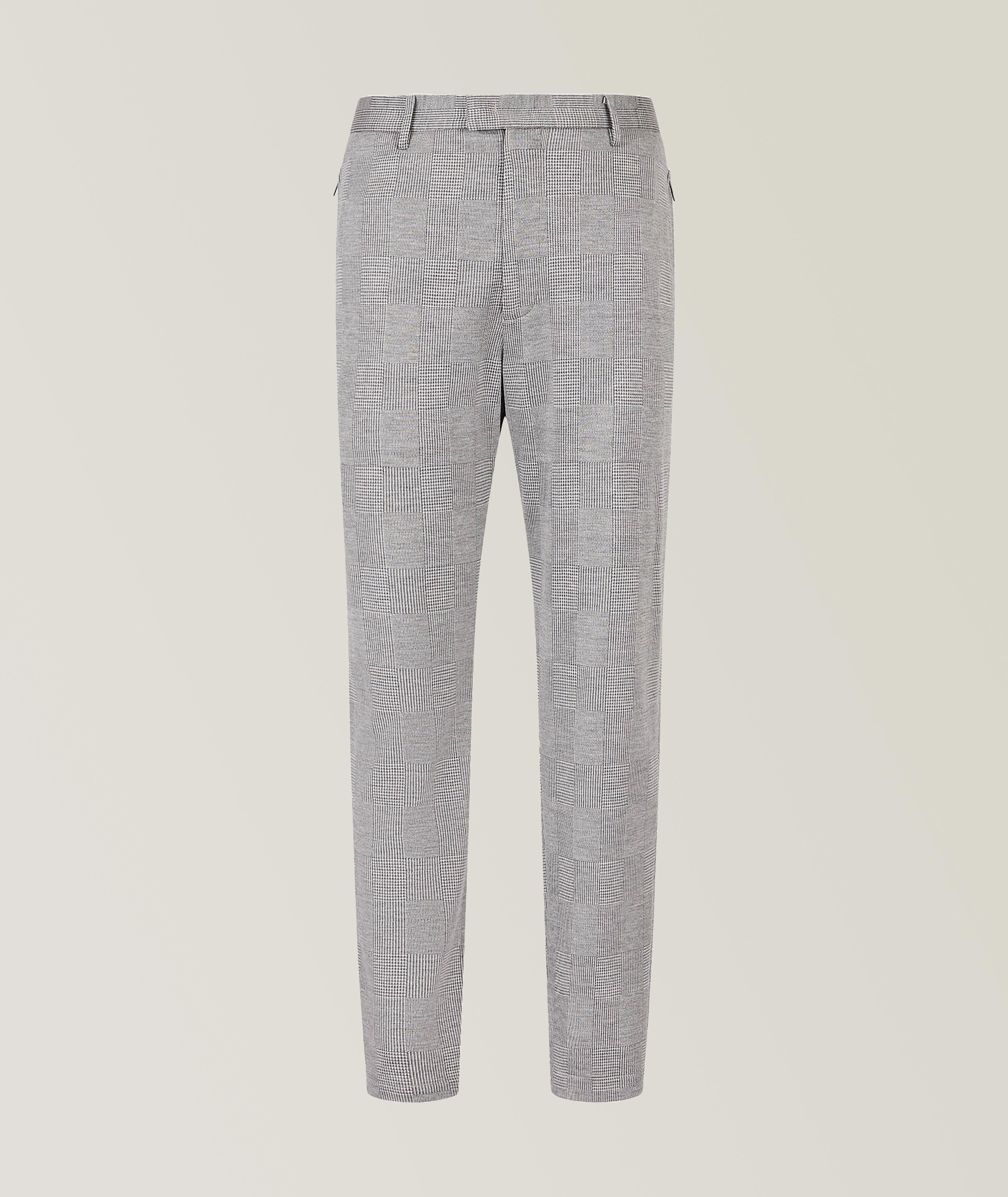 Pantalon en mélange de fibres d’eucalyptus à carreaux image 0