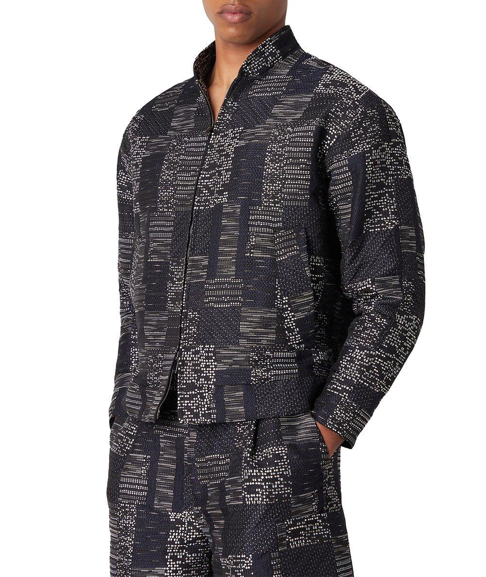Jacquard Patchwork Mafile' zip up Jacket image 1