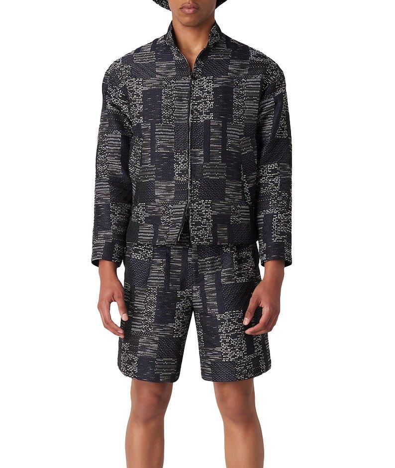 Jacquard Patchwork Mafile' zip up Jacket image 3