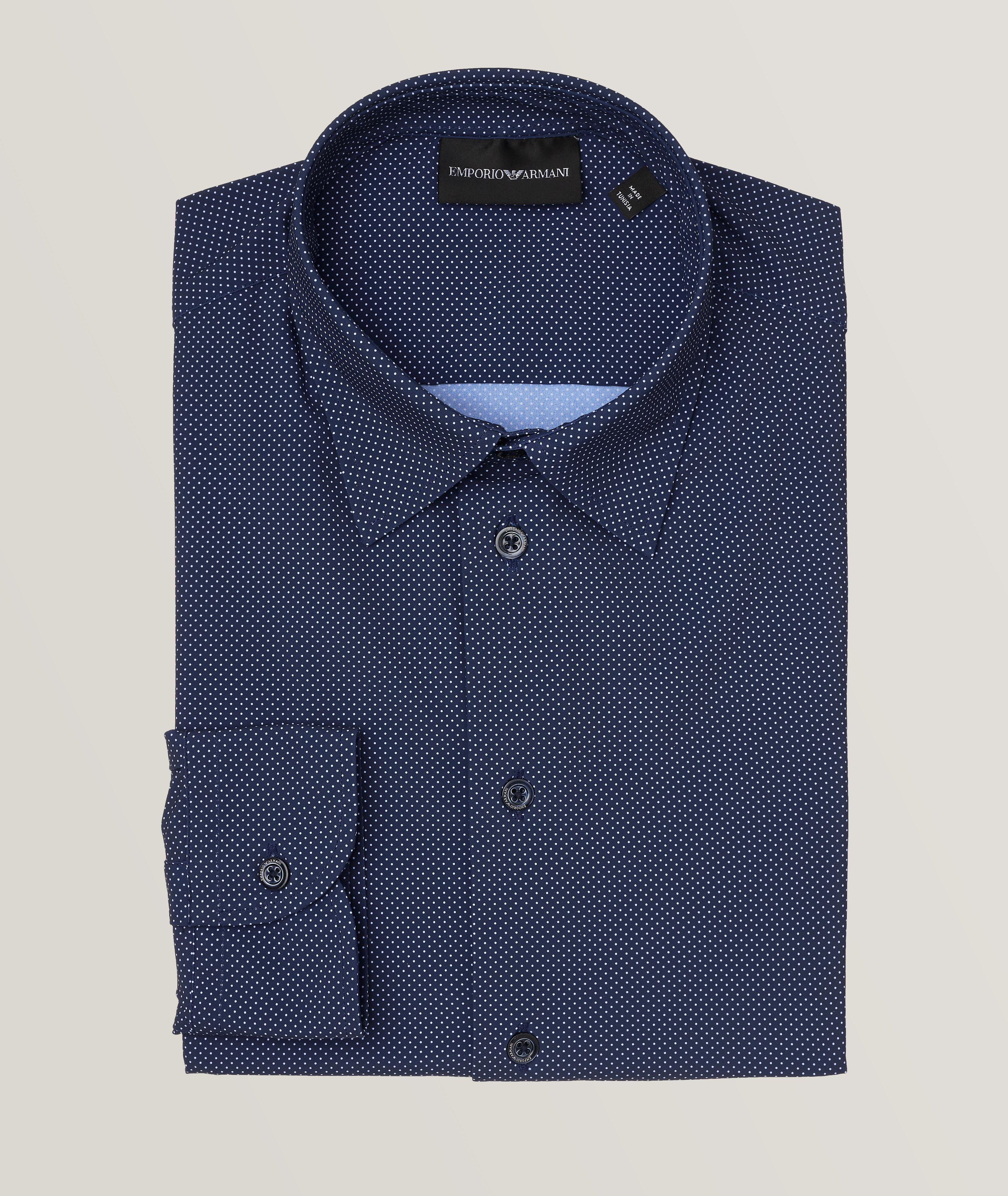 Micro-Dot Patterned Technical Dress Shirt image 0