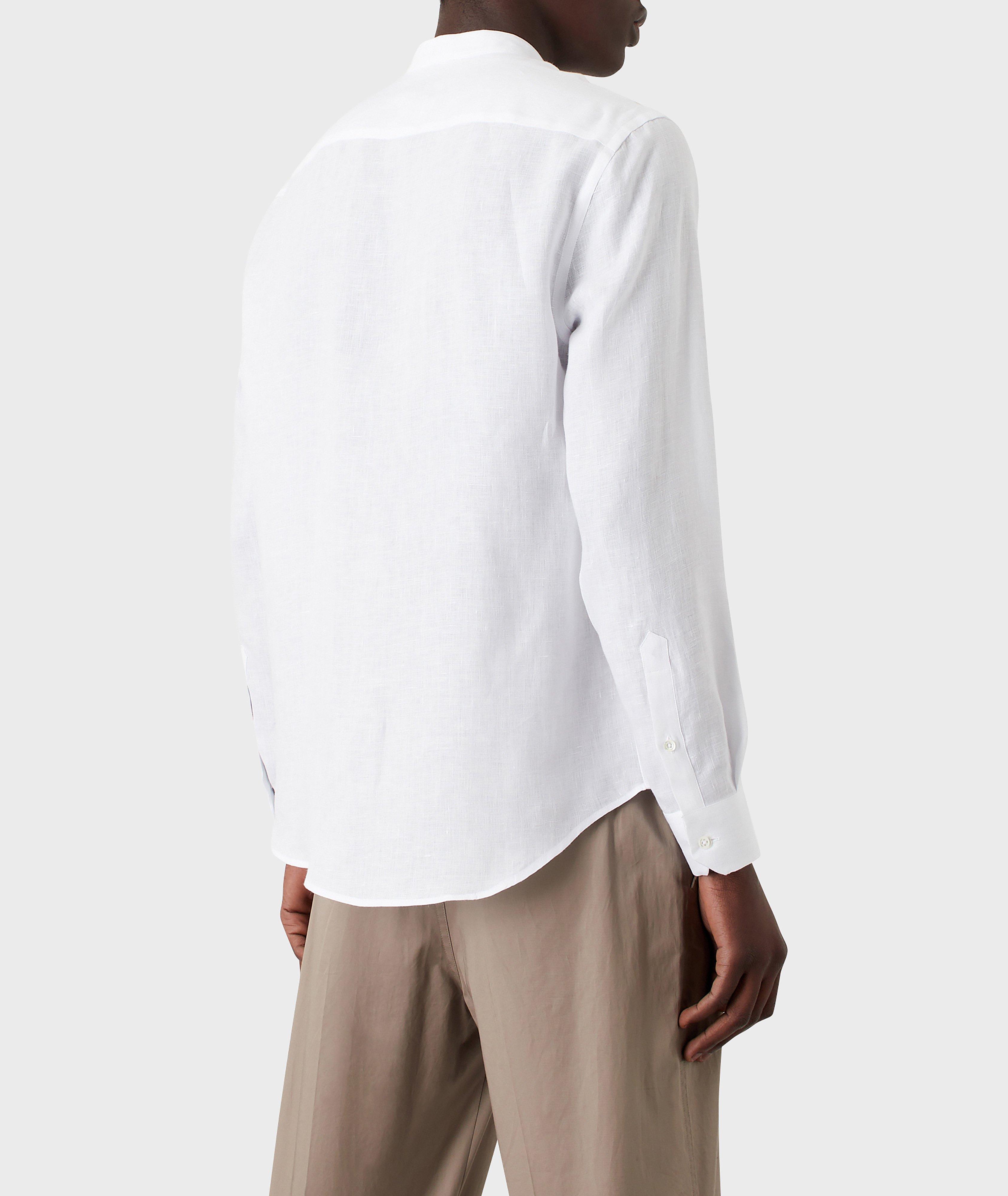 Contemporary-Fit Linen Dress Shirt image 2
