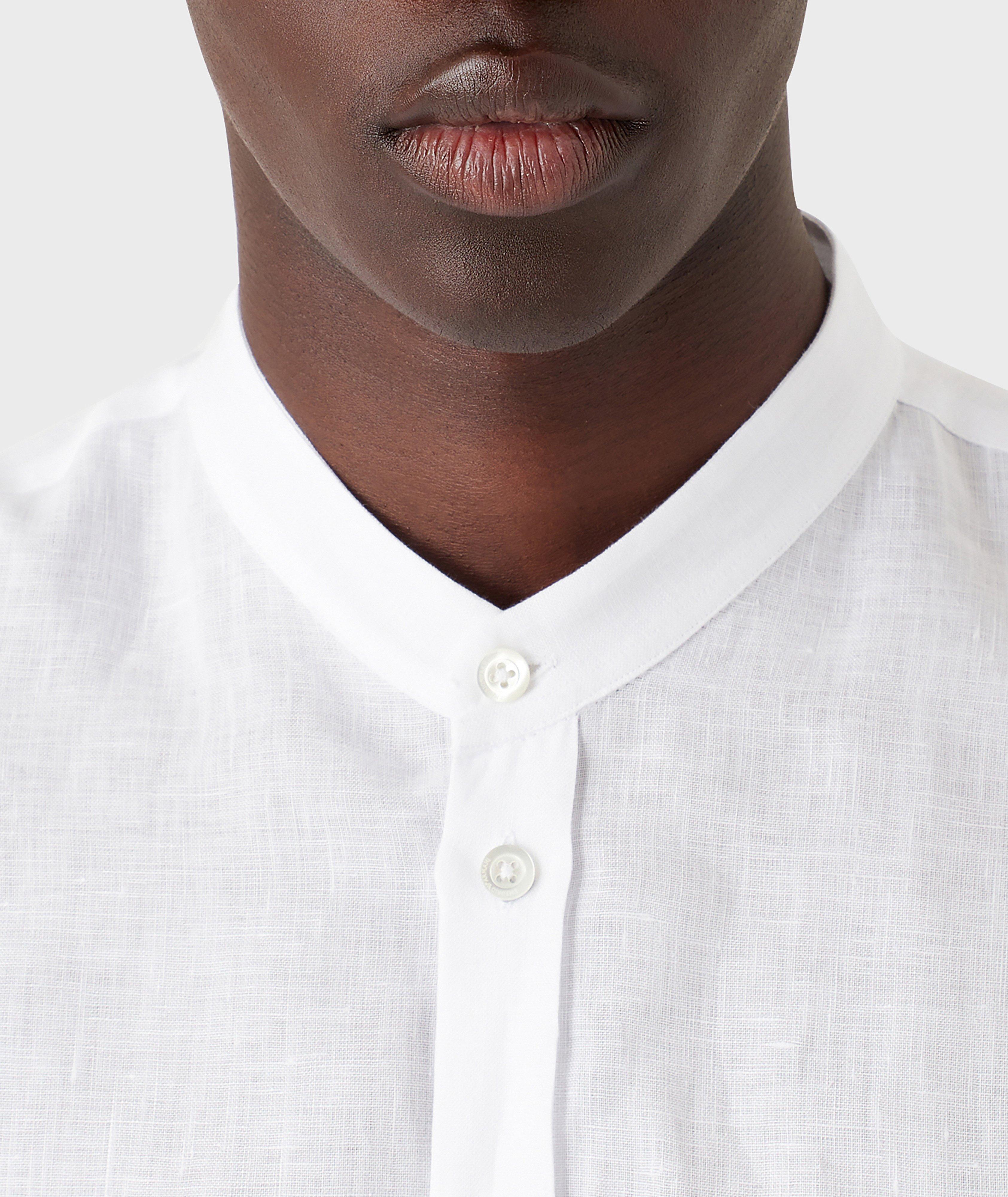 Contemporary-Fit Linen Dress Shirt image 4