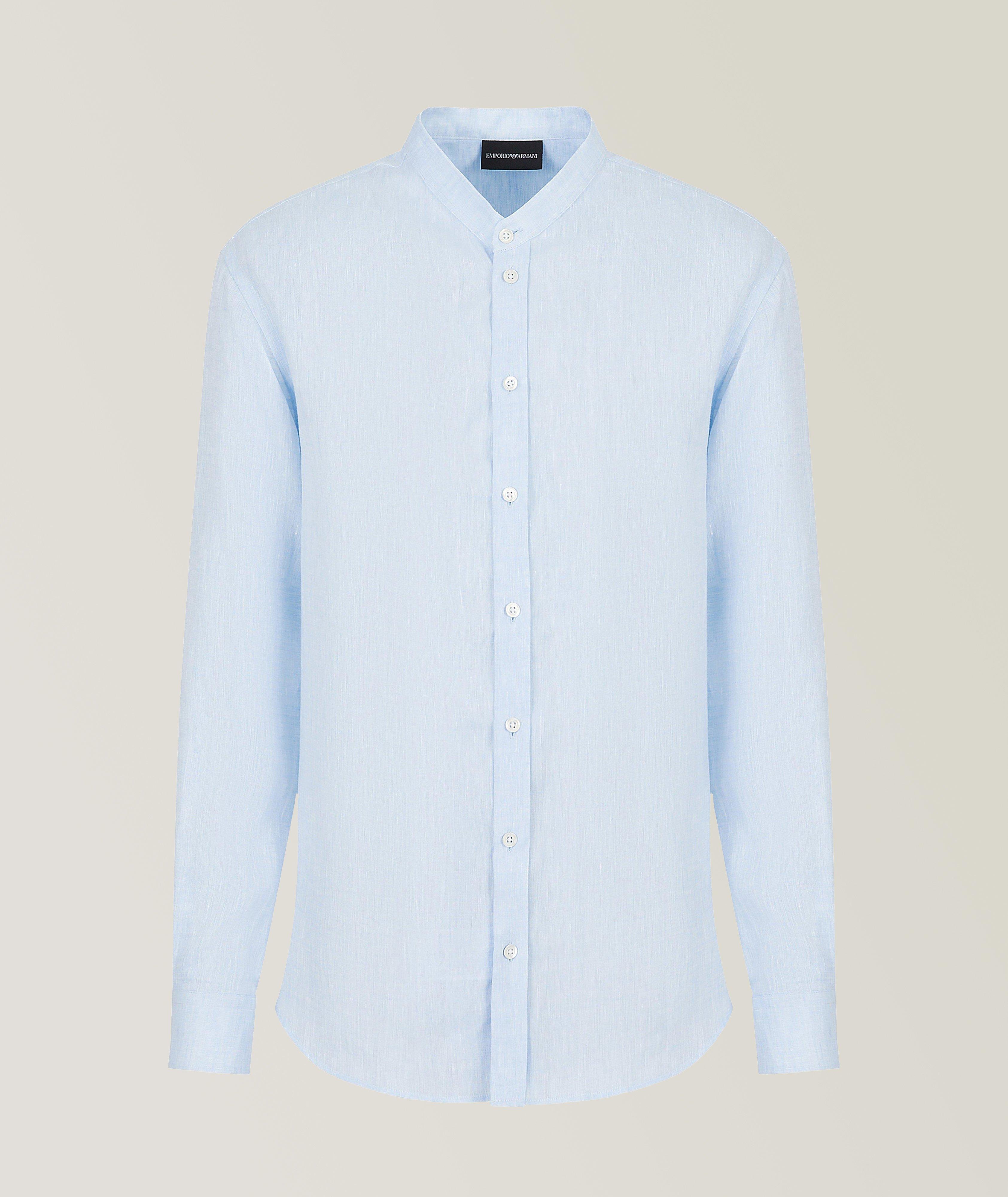 Contemporary-Fit Linen Dress Shirt image 0