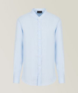 Emporio Armani Contemporary Fit Linen Dress Shirt