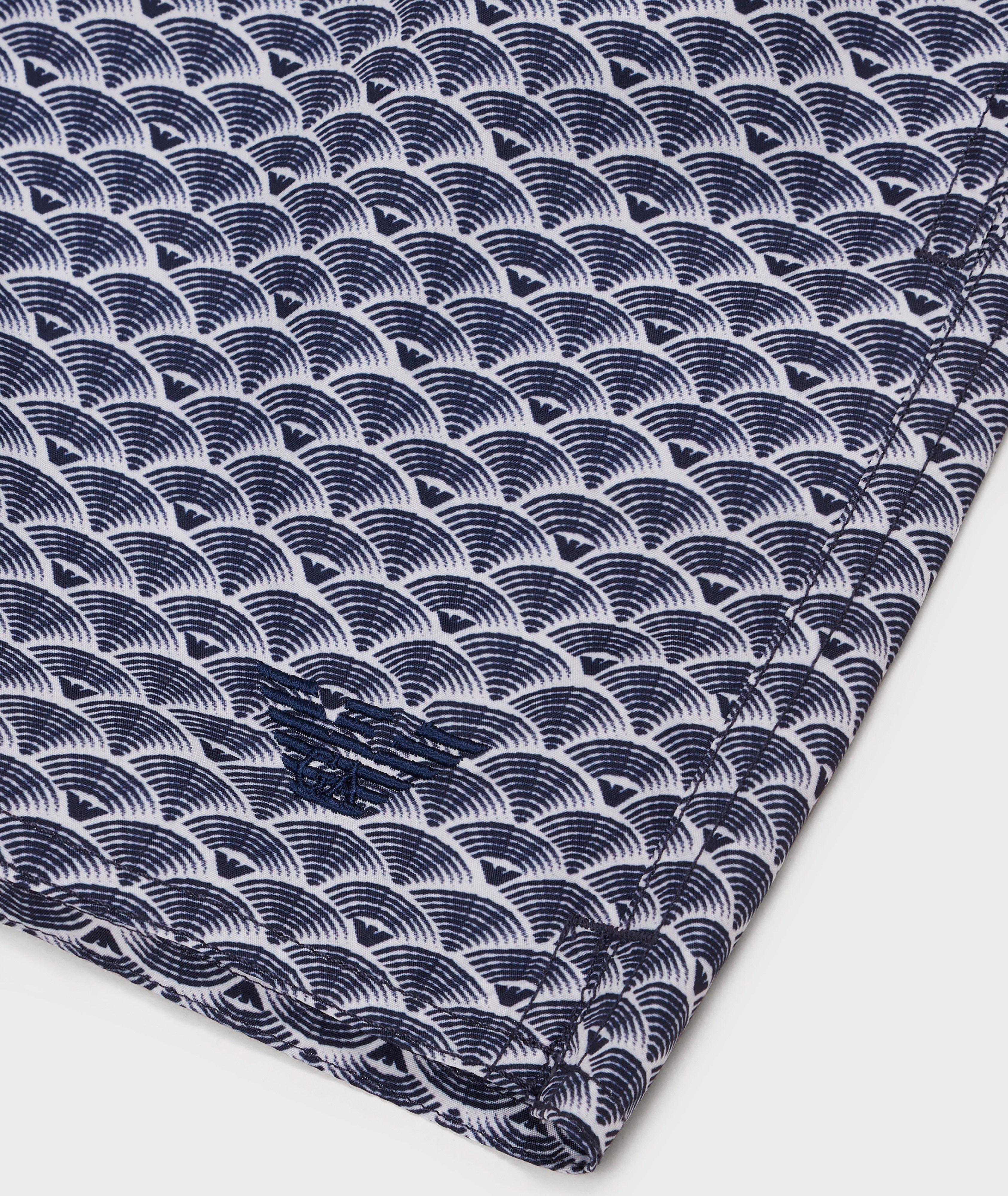 Wave Patterned Technical Swim Trunks image 3