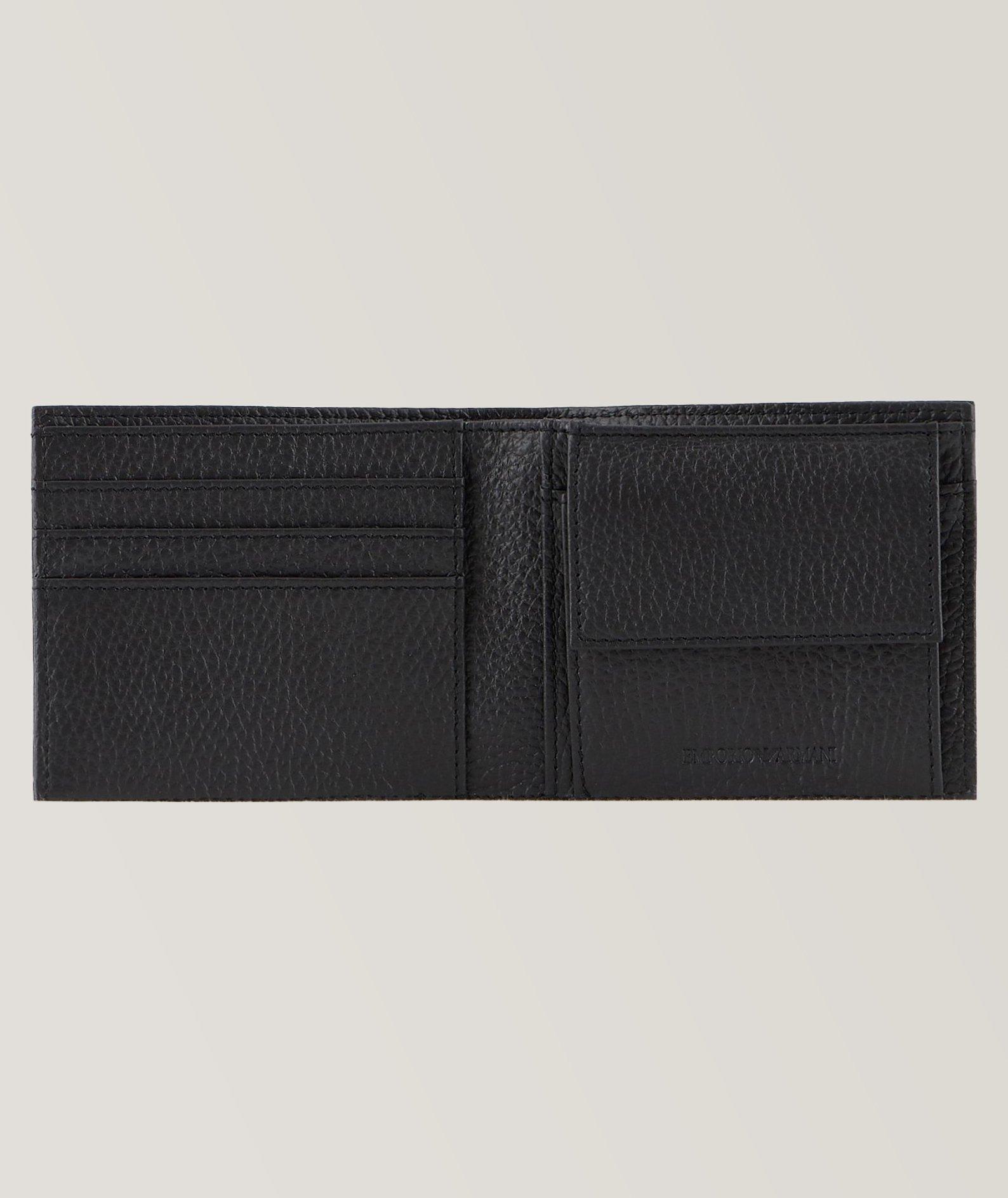 Tumbled Leather Bifold Wallet with Coin Pocket image 2