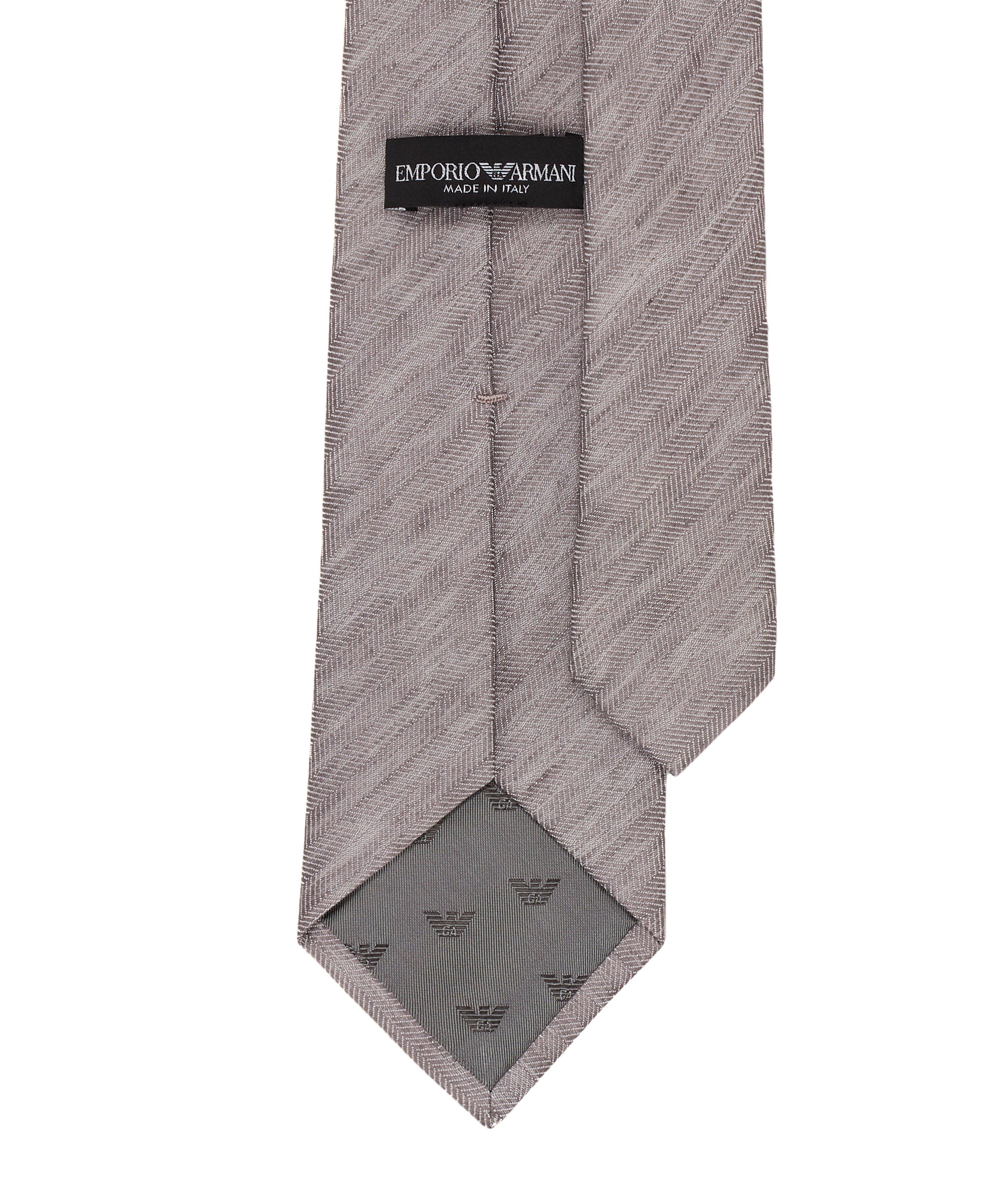Silk-Linen Blend Jacquard Tie image 1