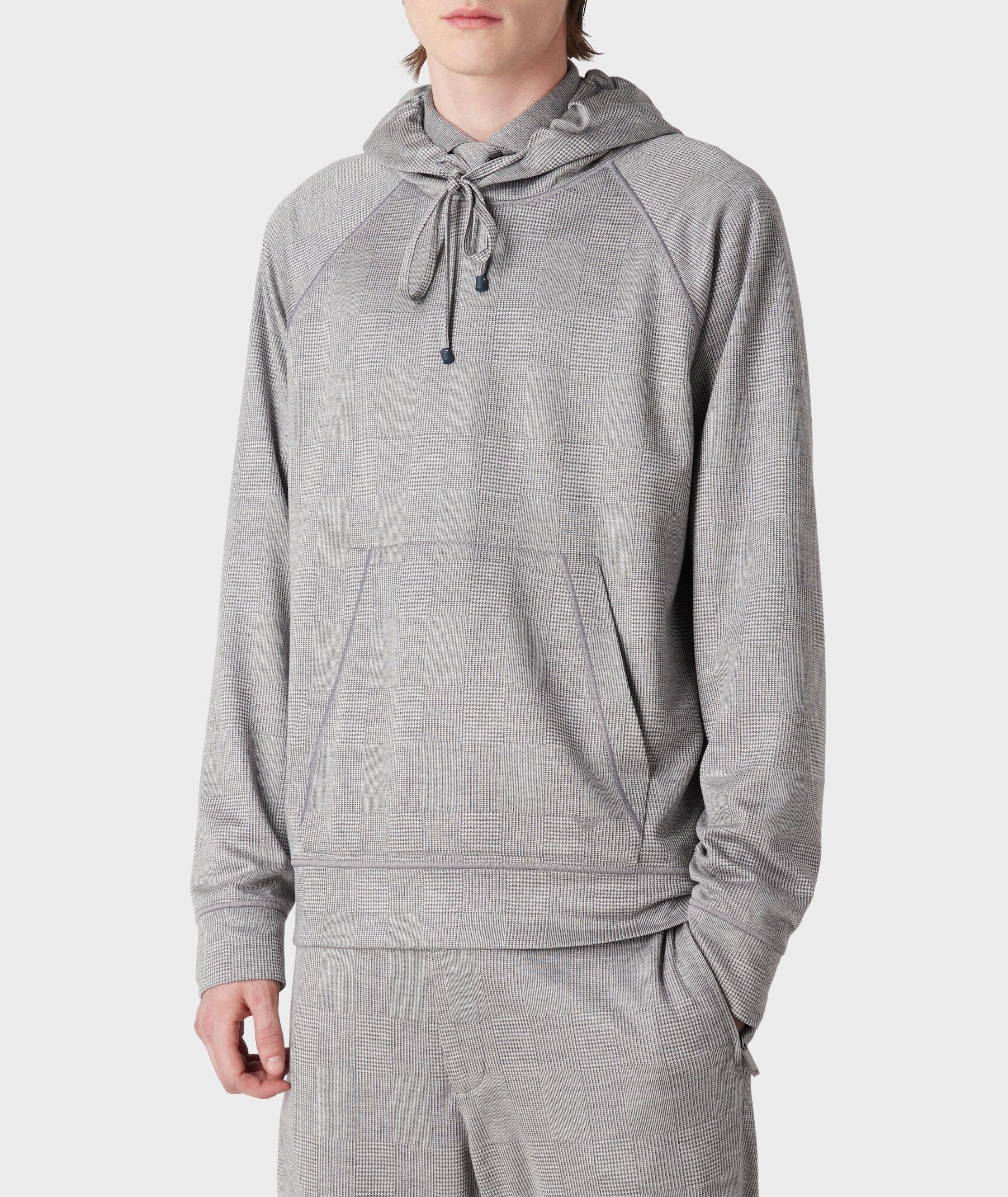 Prince Of Wales Eucalyptus Wool-Blend Jersey Sweater image 1