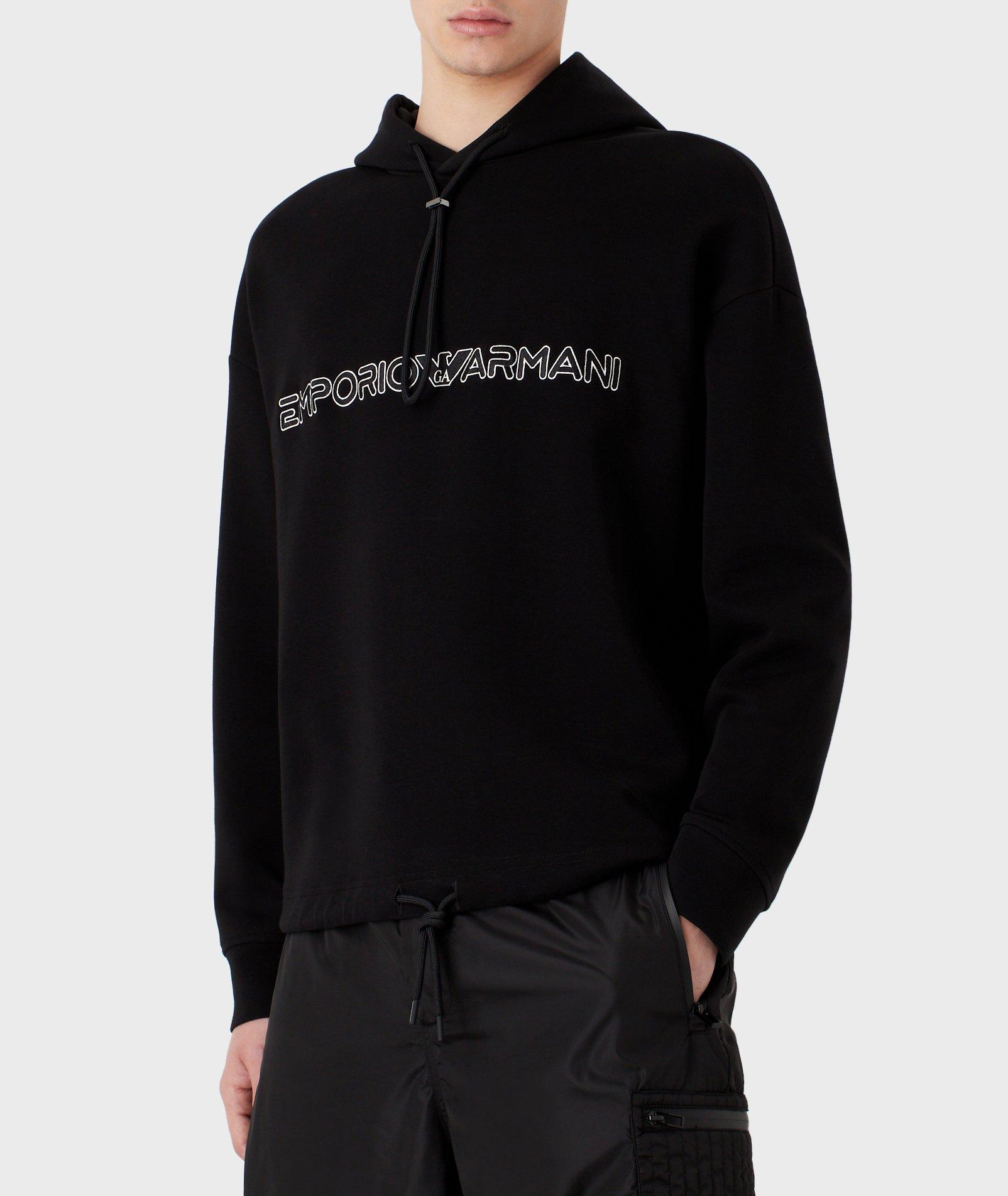 Double Jersey Hoodie with Embroidered Logo image 1