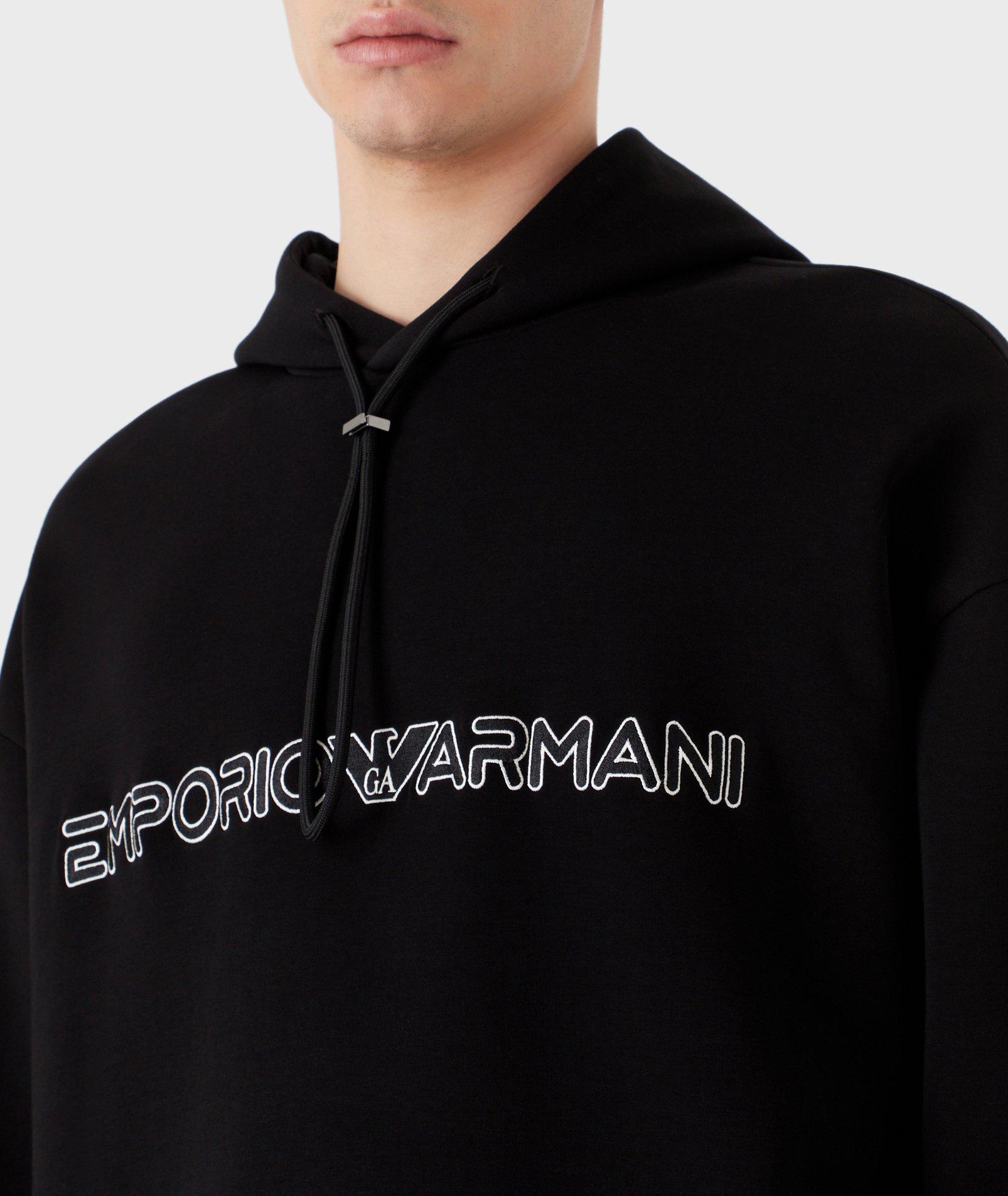 Double Jersey Hoodie with Embroidered Logo image 3