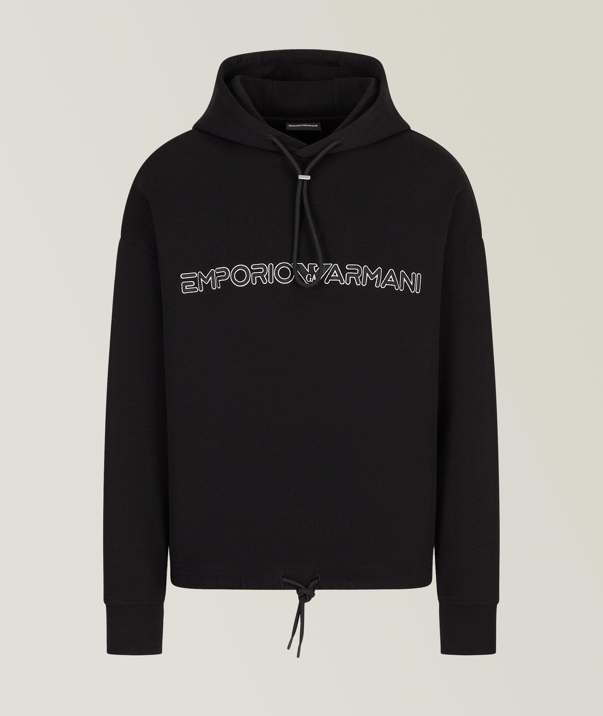 Double Jersey Hoodie with Embroidered Logo image 0
