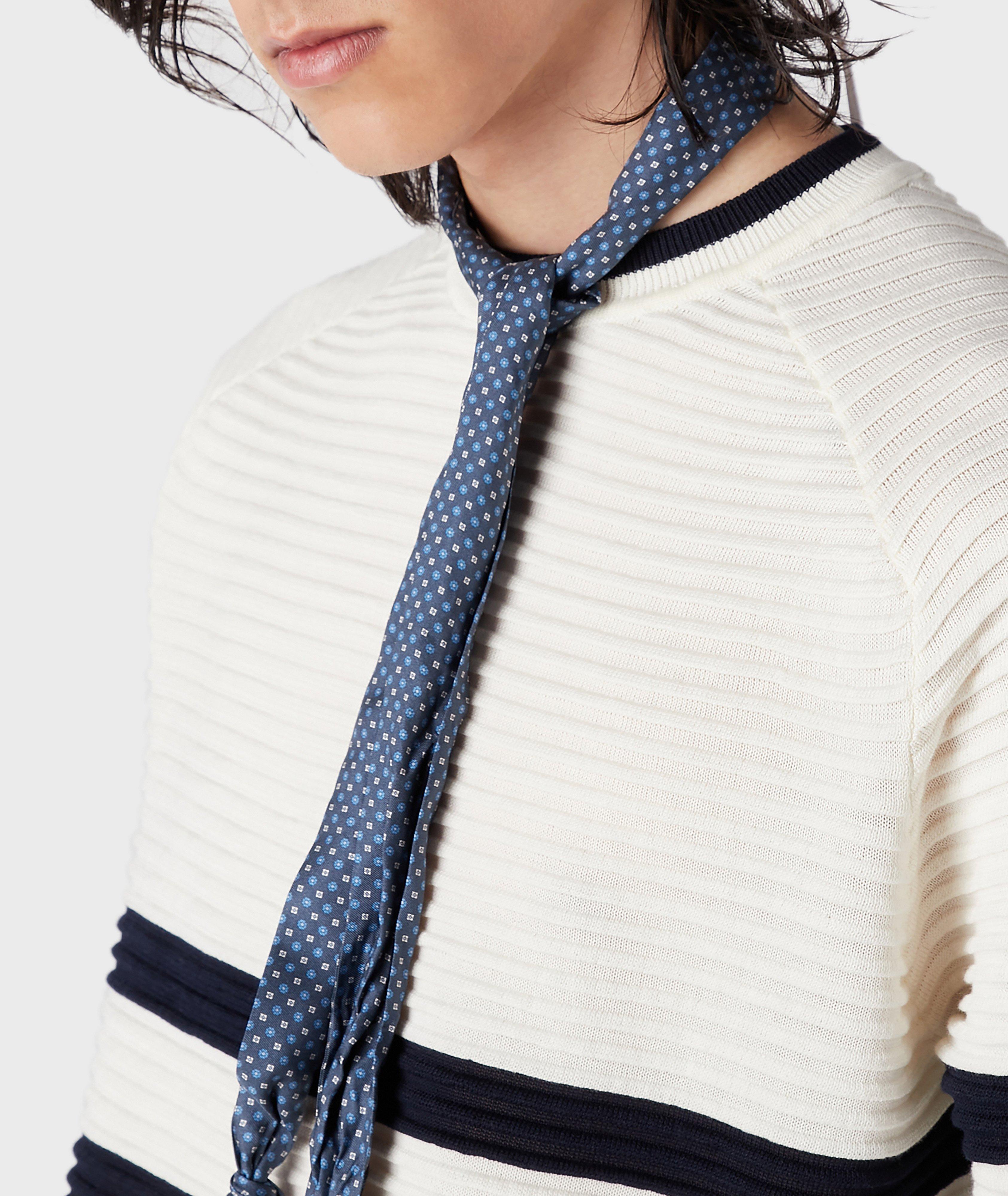 Striped Ottoman Cotton Sweater image 3