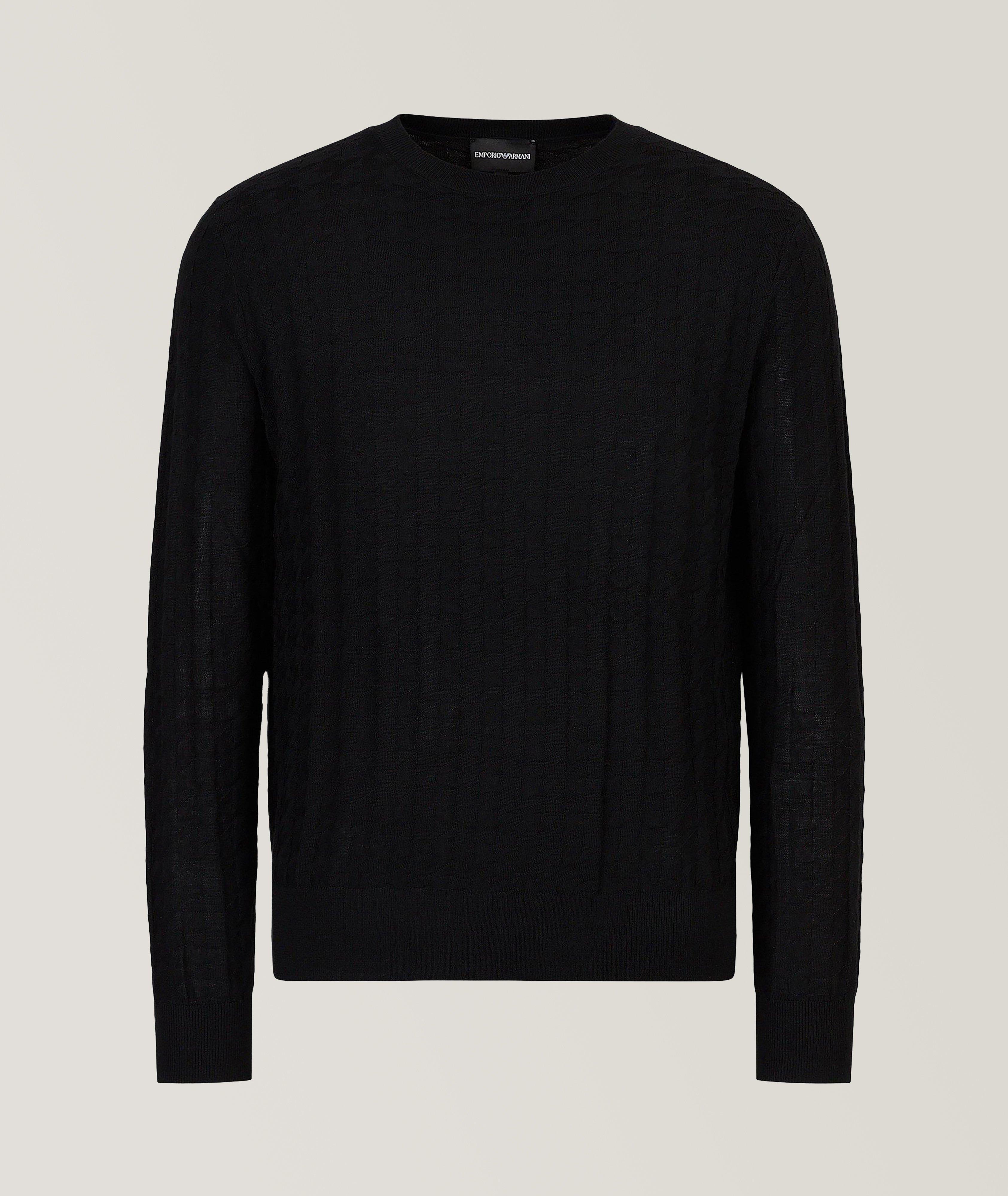 Wool Houndstooth Crew Neck Sweater image 0