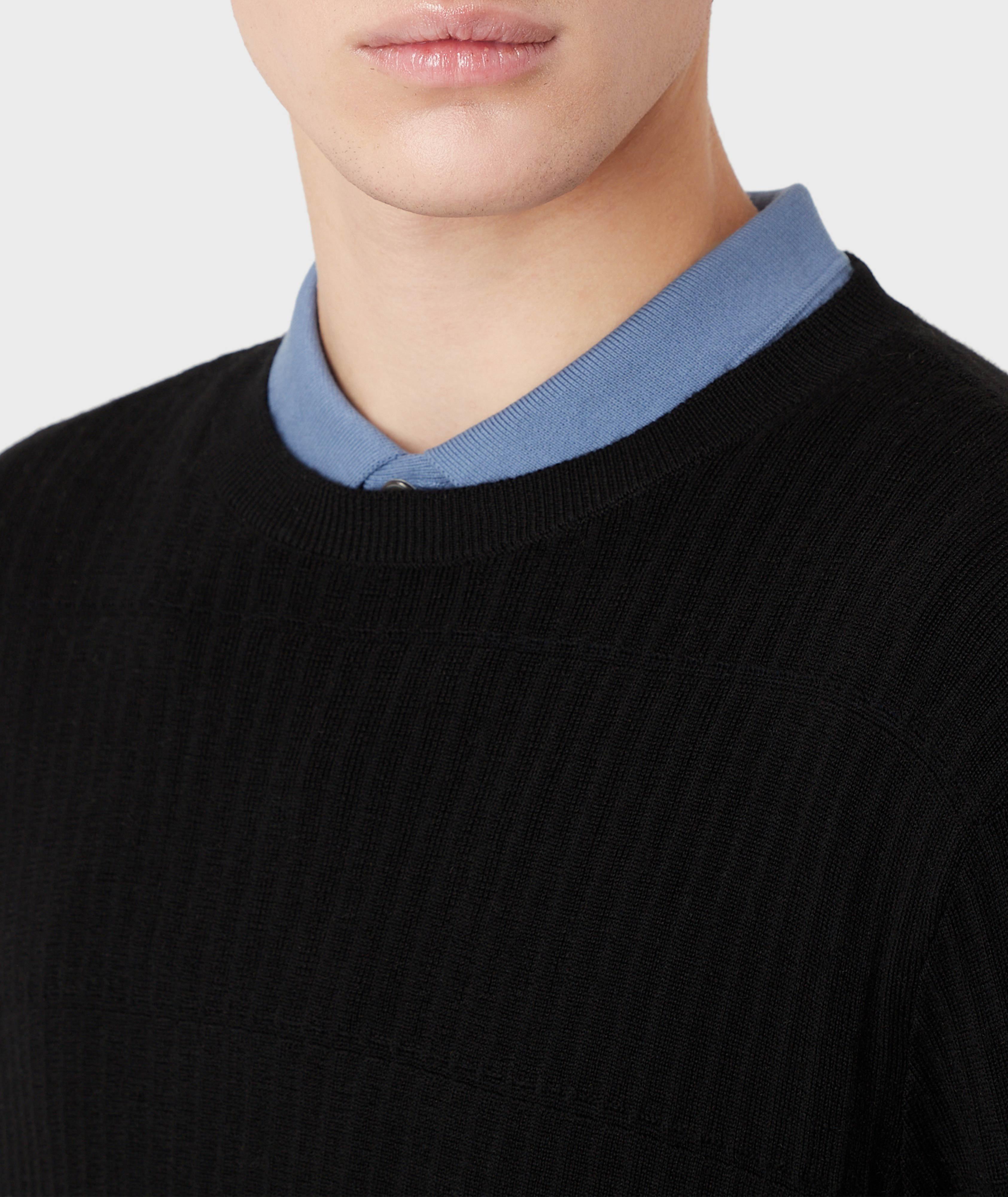 Pull en laine vierge à motif géométrique image 3