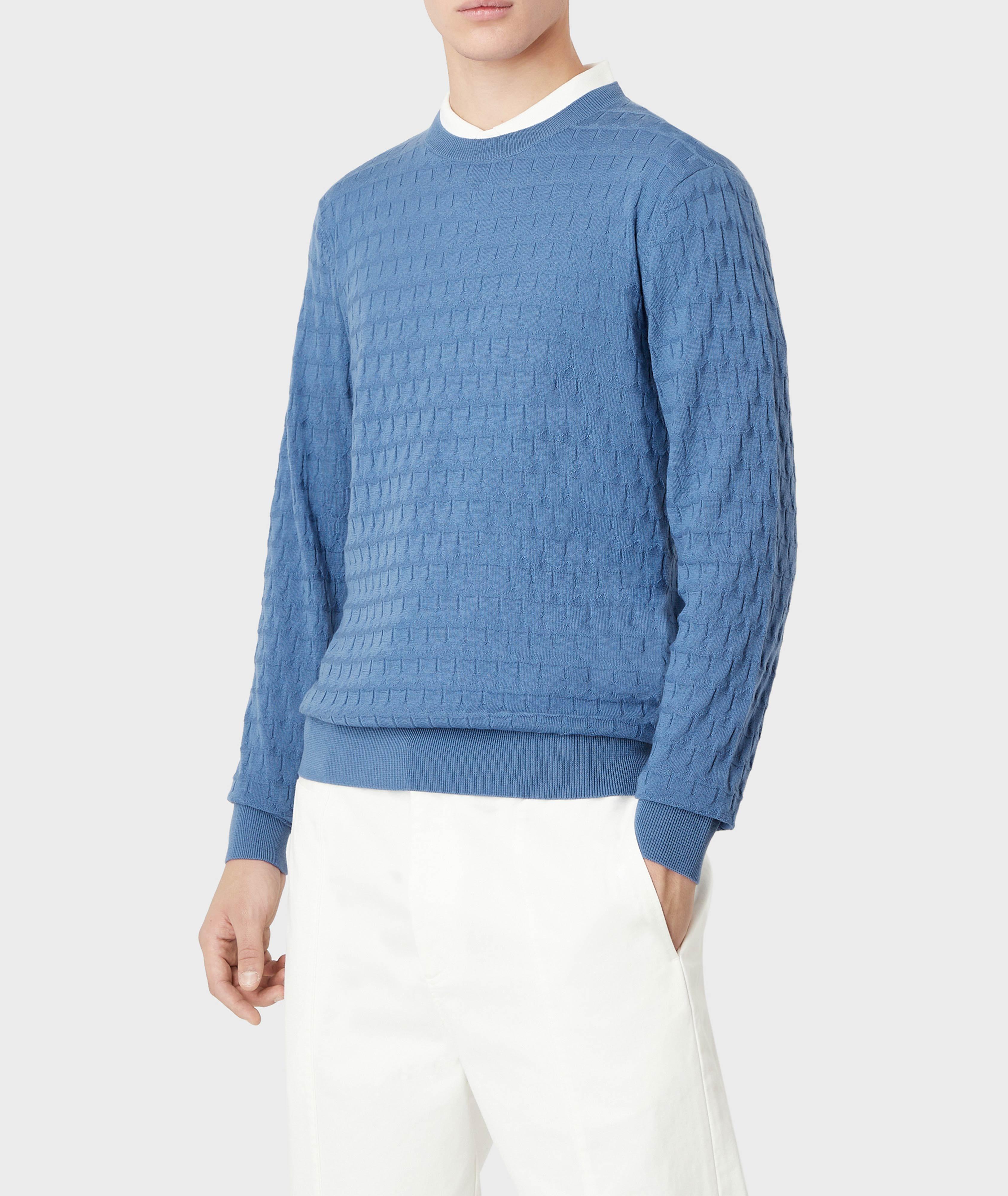 Pull en laine vierge à motif géométrique image 1
