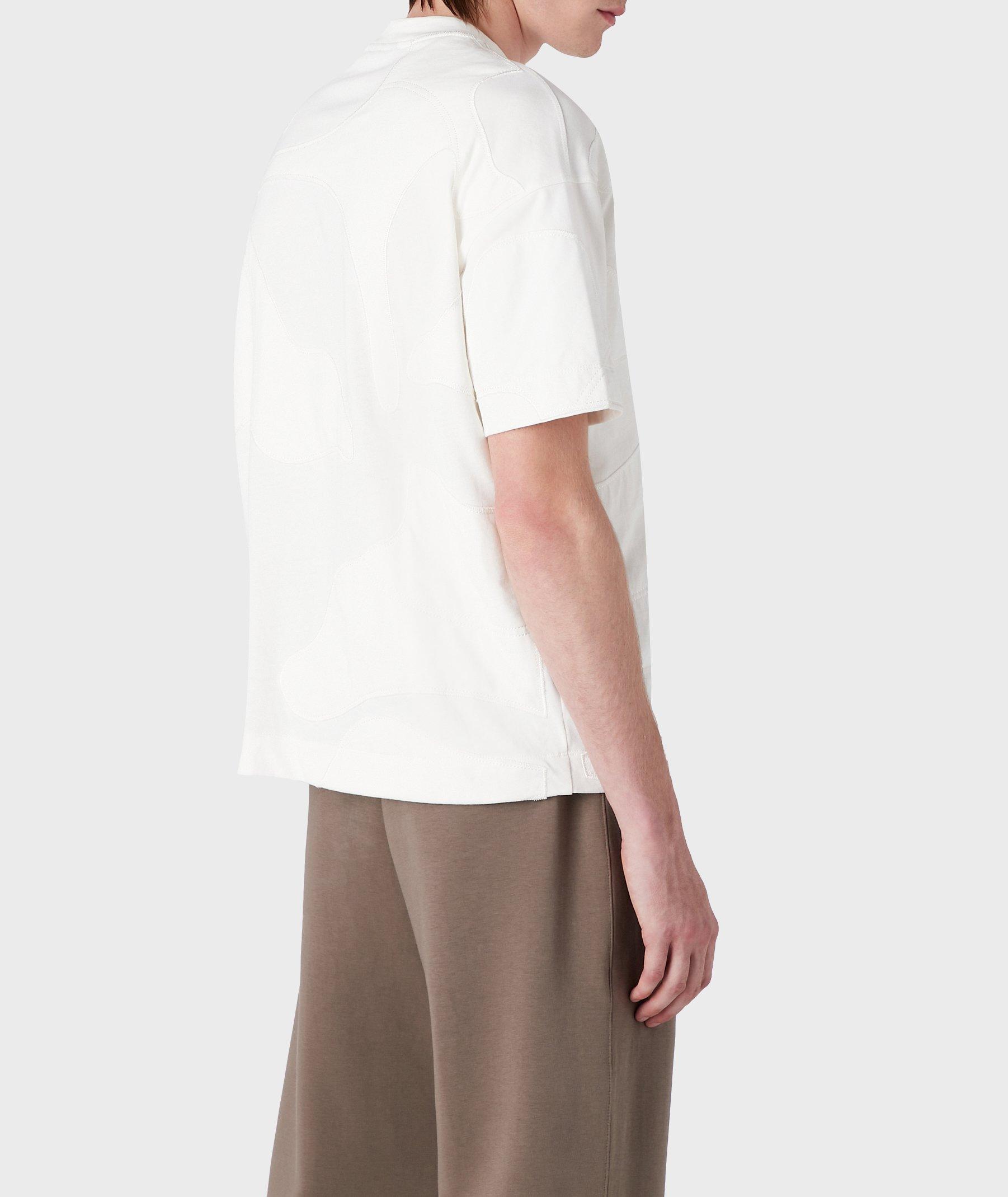 Patch Work Embroidered Cotton Jersey T-Shirt  image 3