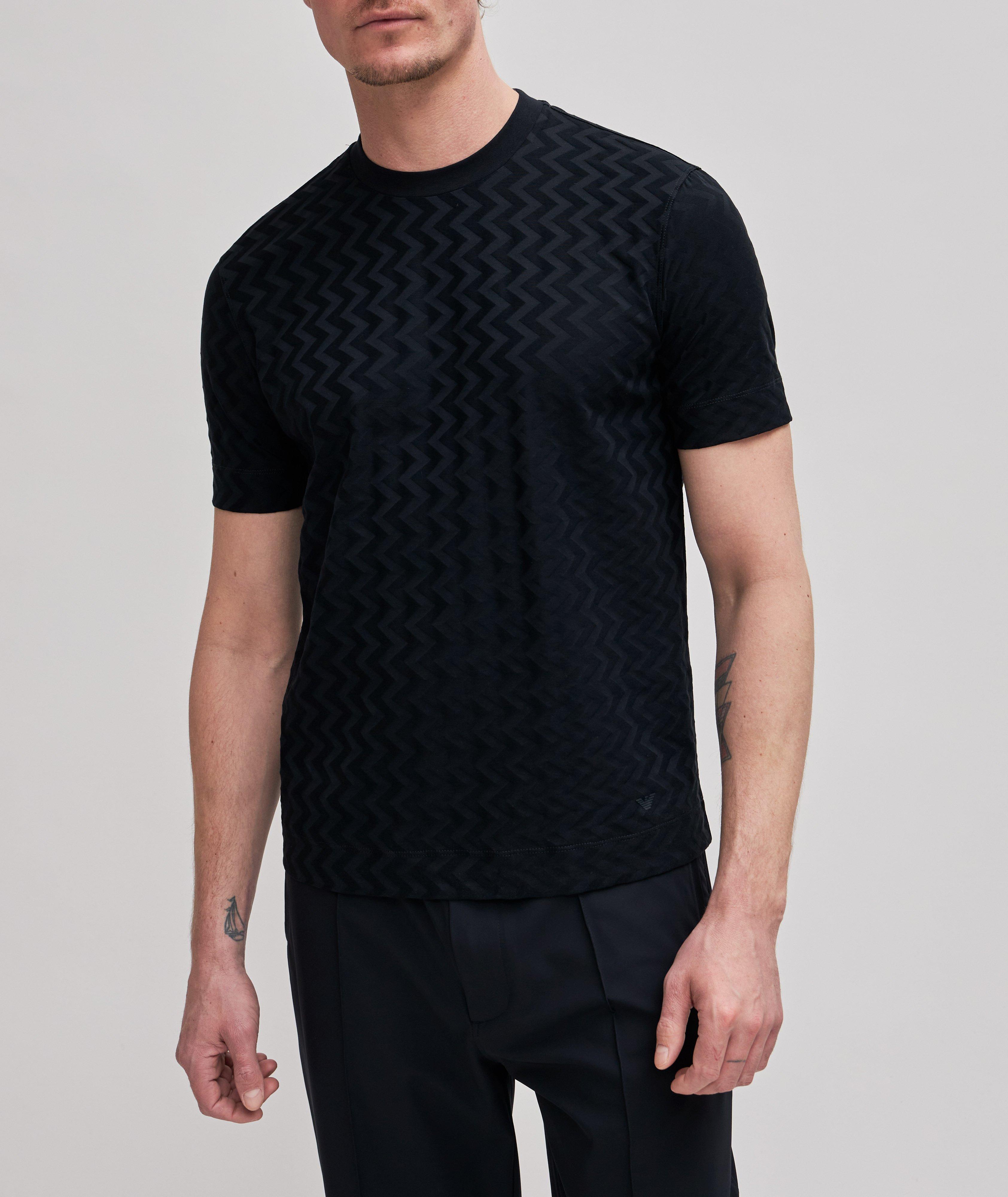 Tonal Geometric Pattern T-Shirt image 1