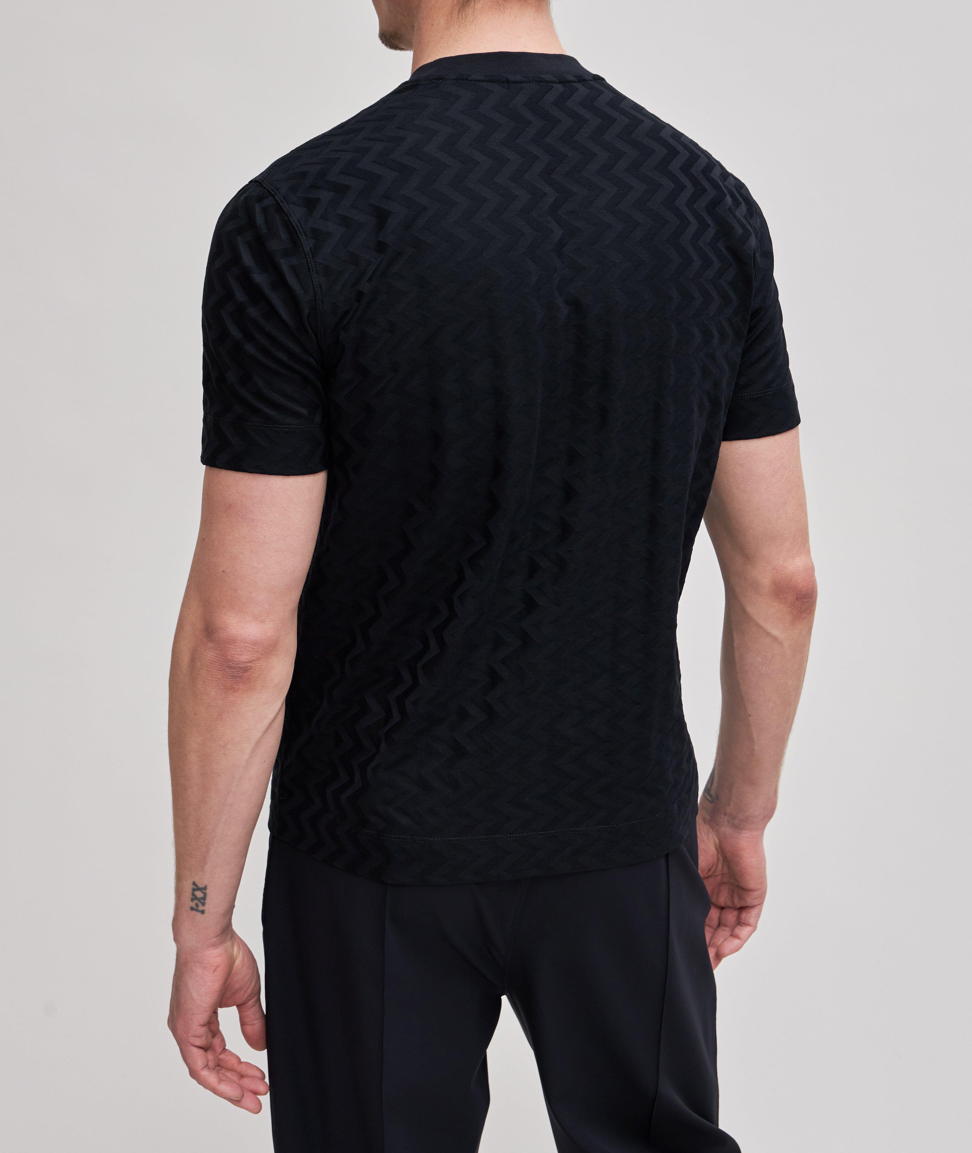 Tonal Geometric Pattern T-Shirt image 2