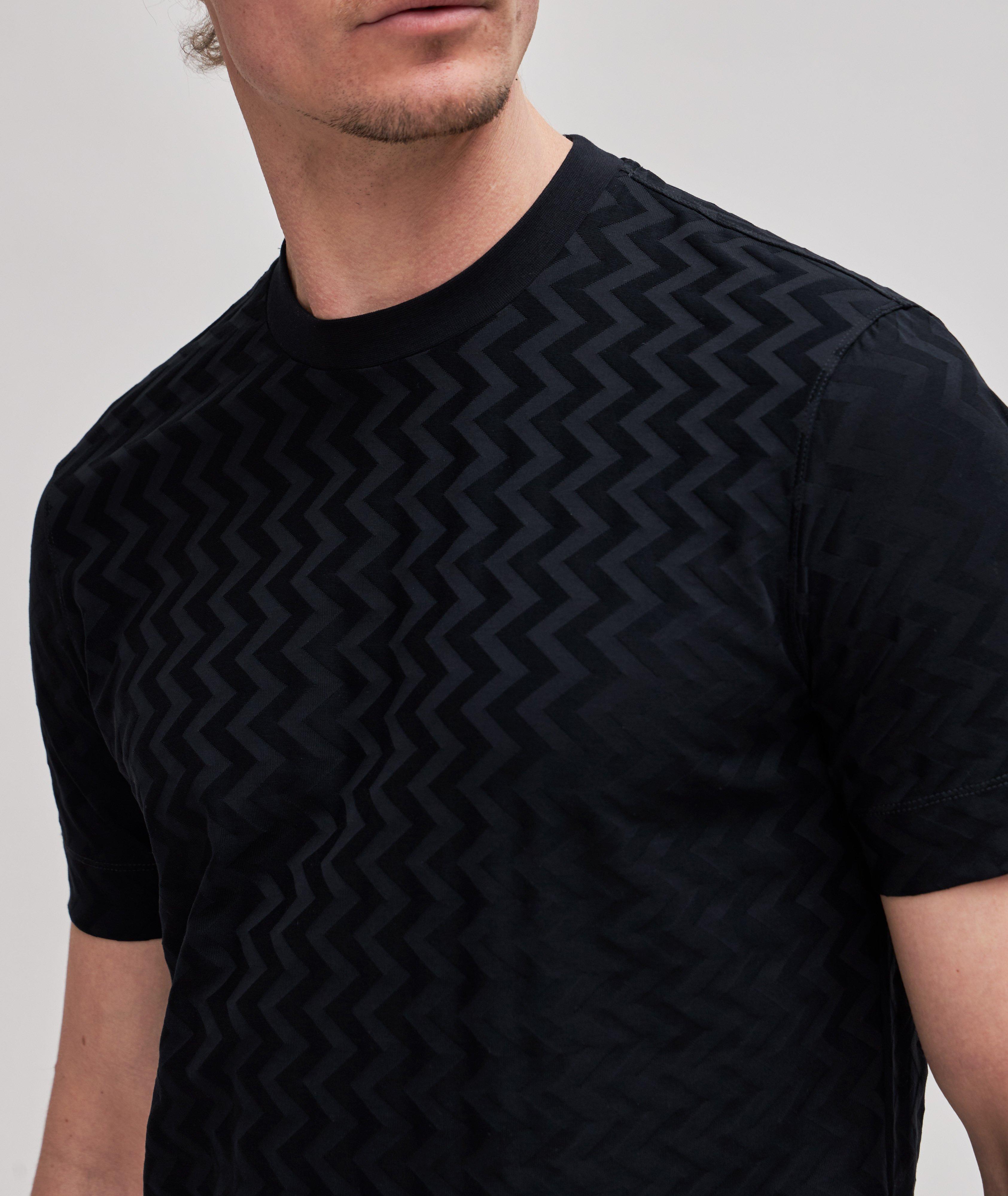 Tonal Geometric Pattern T-Shirt image 3