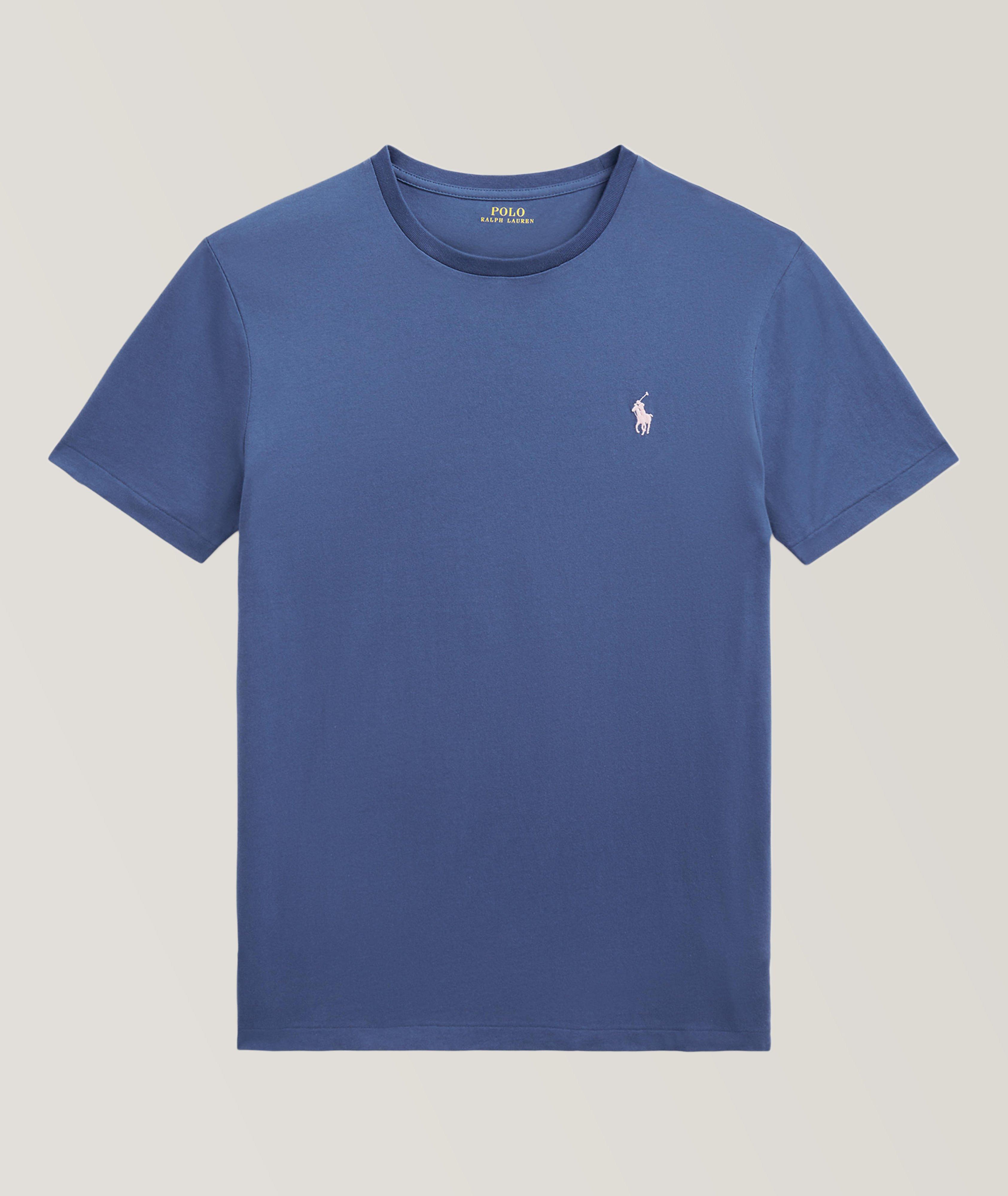 T-shirt en coton à encolure ronde avec logo image 0