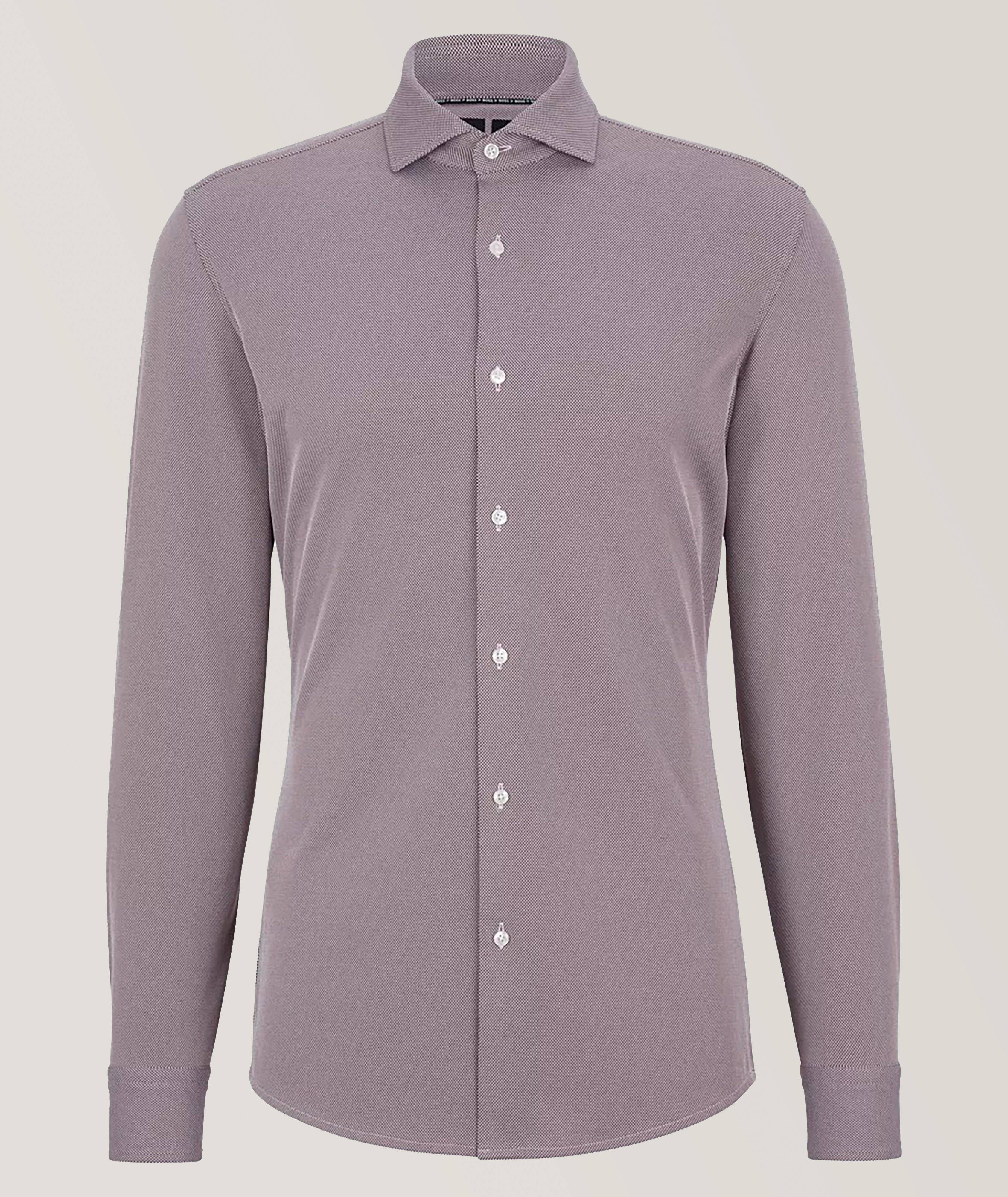 Slim-Fit Structured Performance Stretch-Jersey Sport Shirt image 0