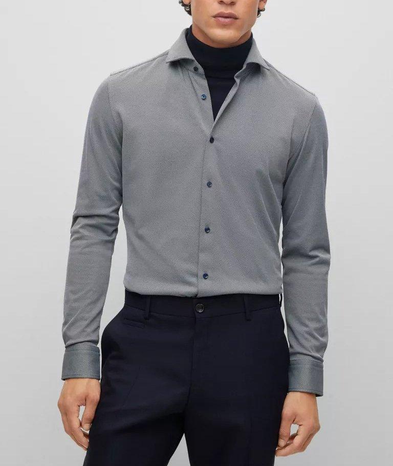 Slim-Fit Stretch-Jersey Sport Shirt image 1