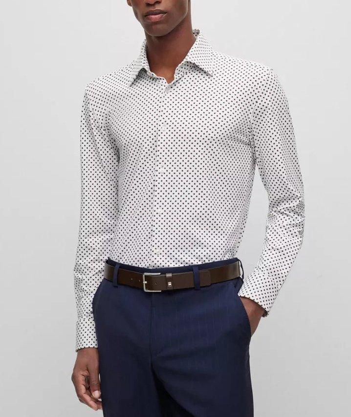 Chemise habillée en jersey extensible de coupe amincie image 1