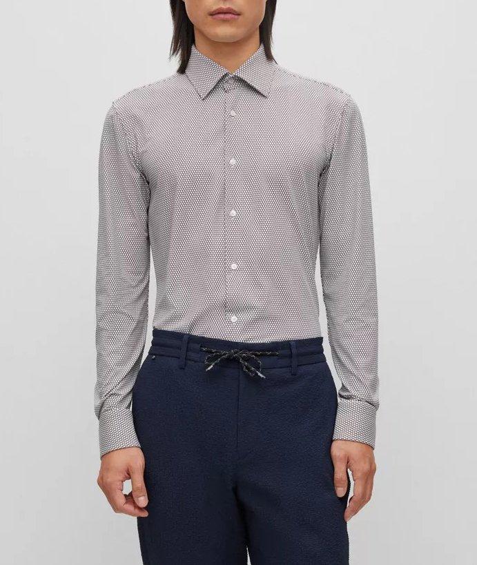 Chemise habillée en jersey extensible de coupe amincie image 1