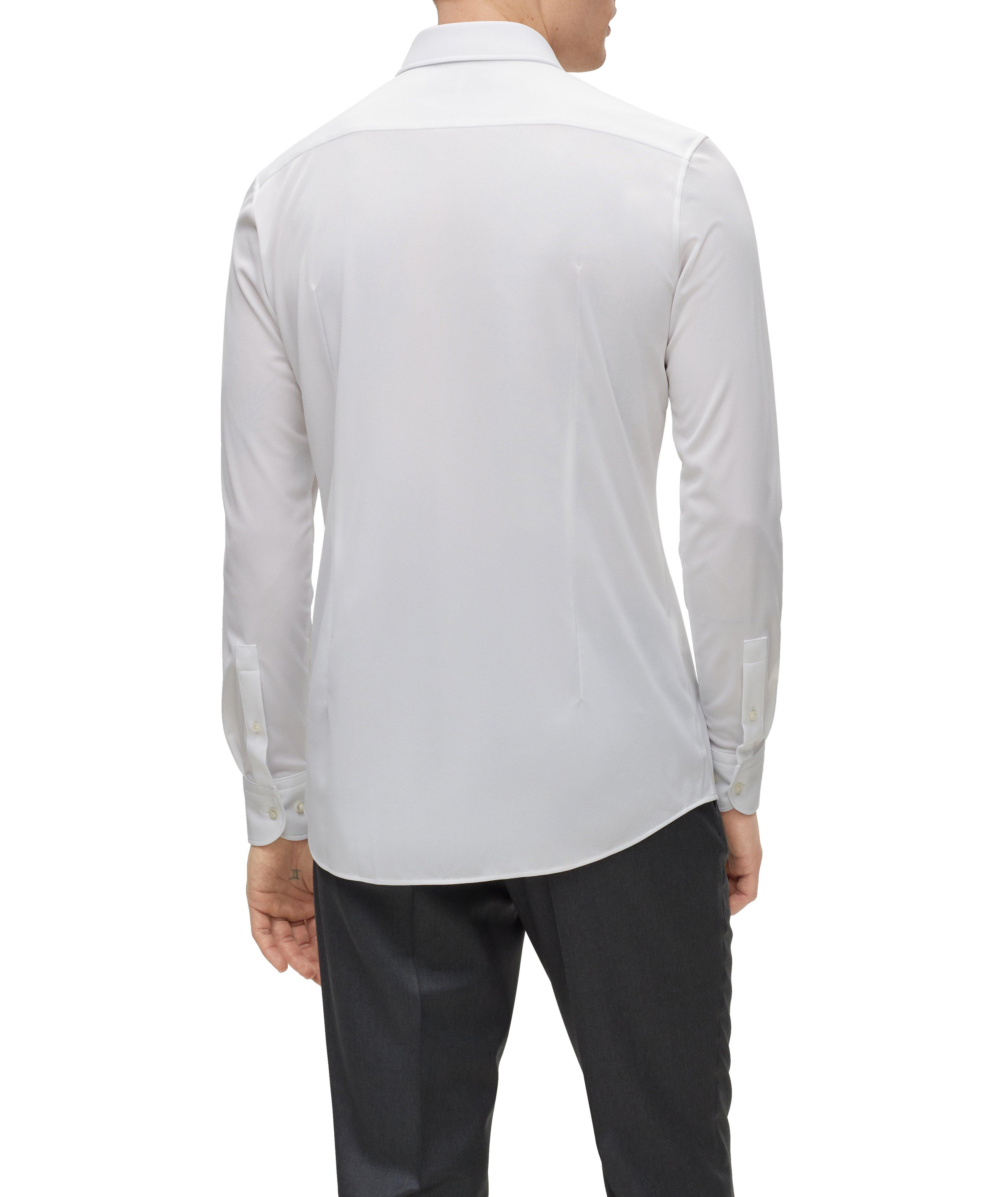 Slim-Fit Italian Cotton Jersey Dress Shirt image 2