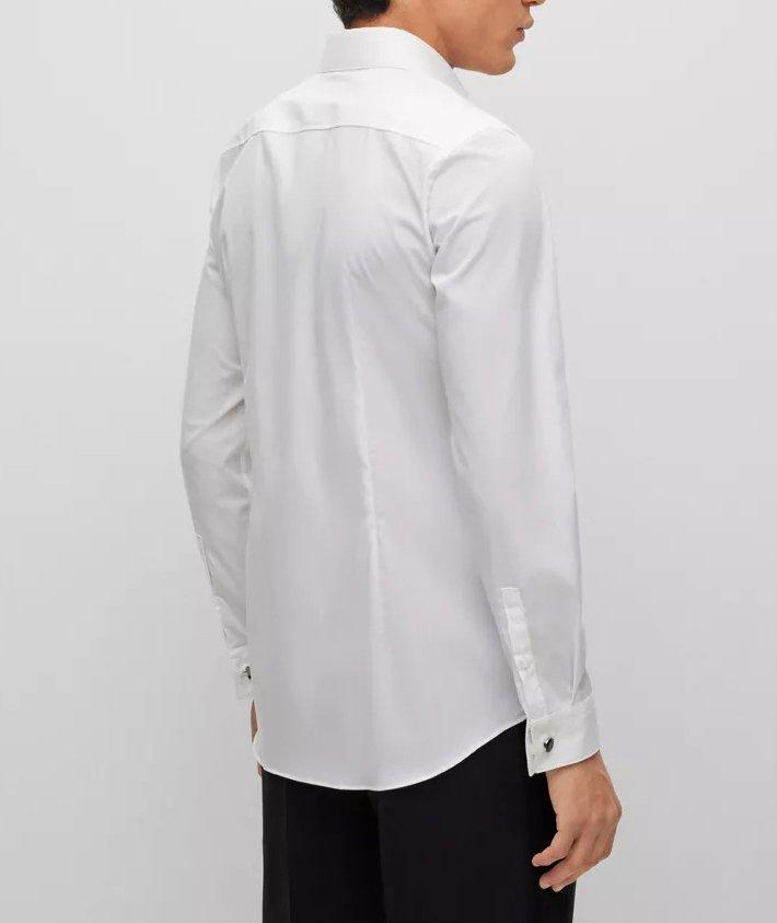Chemise habillée en popeline de coton extensible image 2
