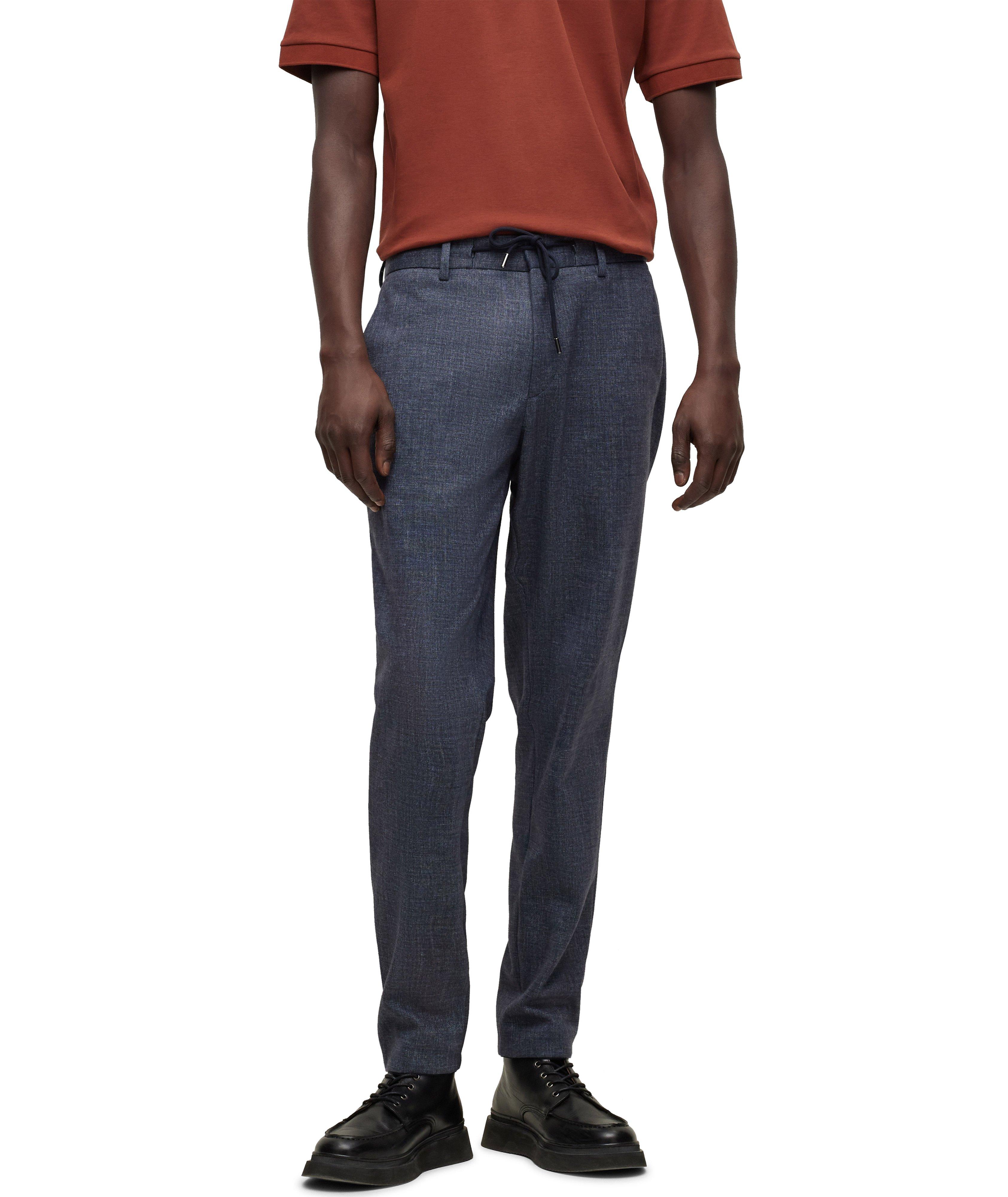 BOSS Micro-Patterned Stretch Jersey Dress Pants | Dress Pants | Harry Rosen