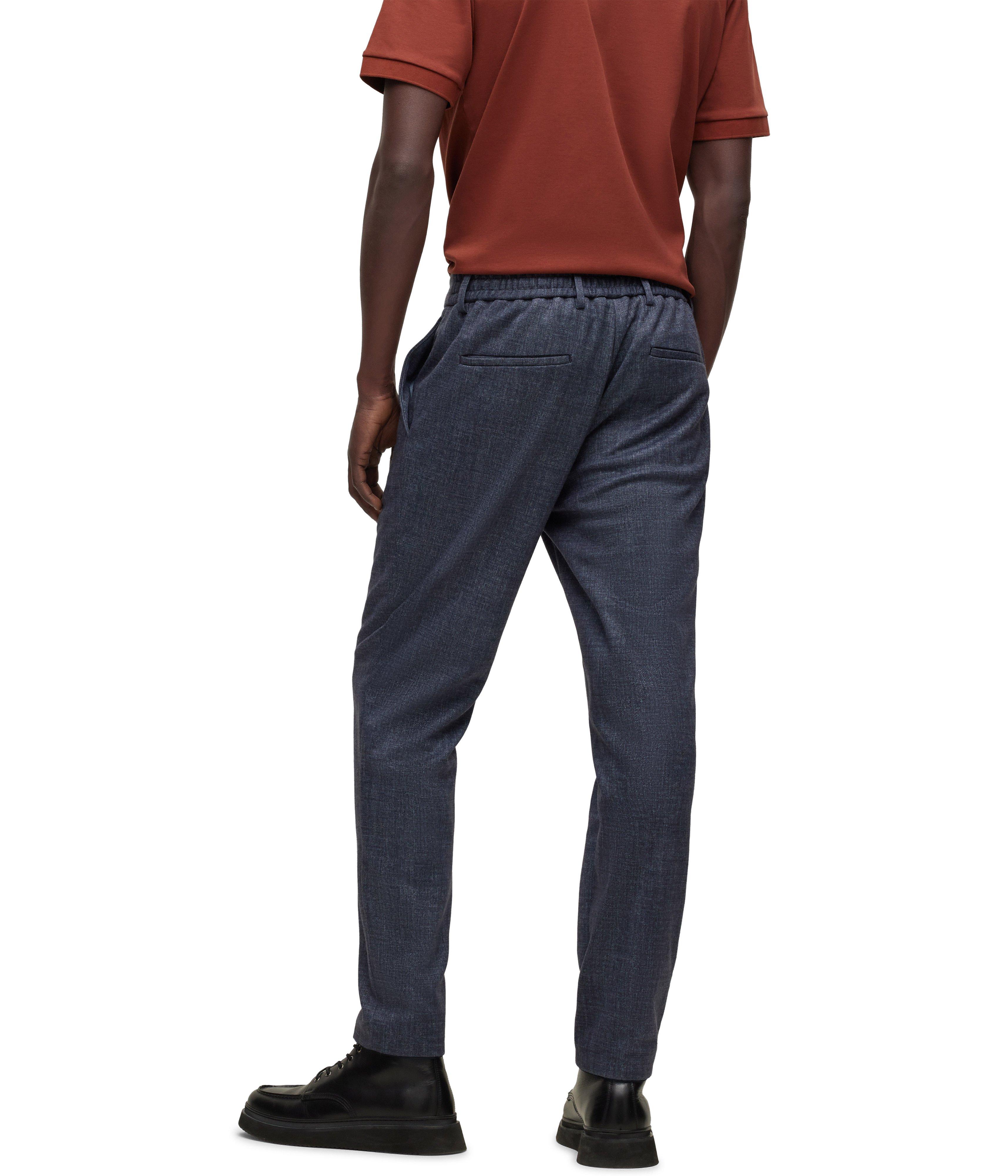 BOSS Micro-Patterned Stretch Jersey Dress Pants | Dress Pants | Harry Rosen