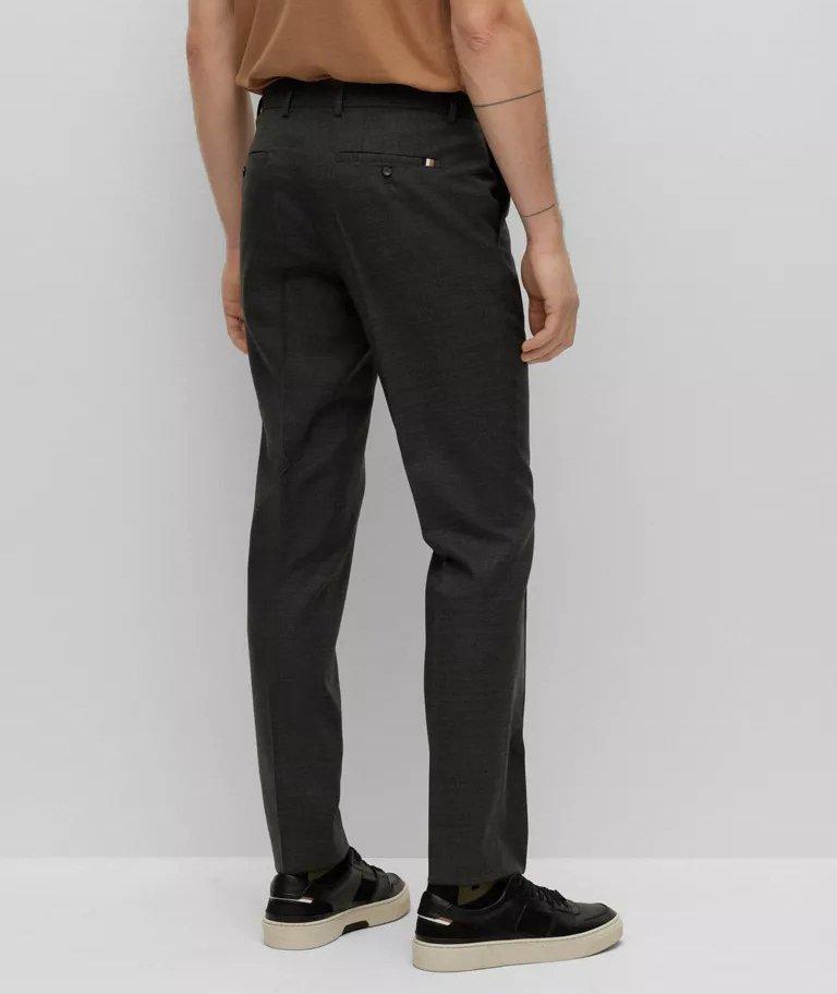 Micro-Pattern Wool-Blend Trousers image 2