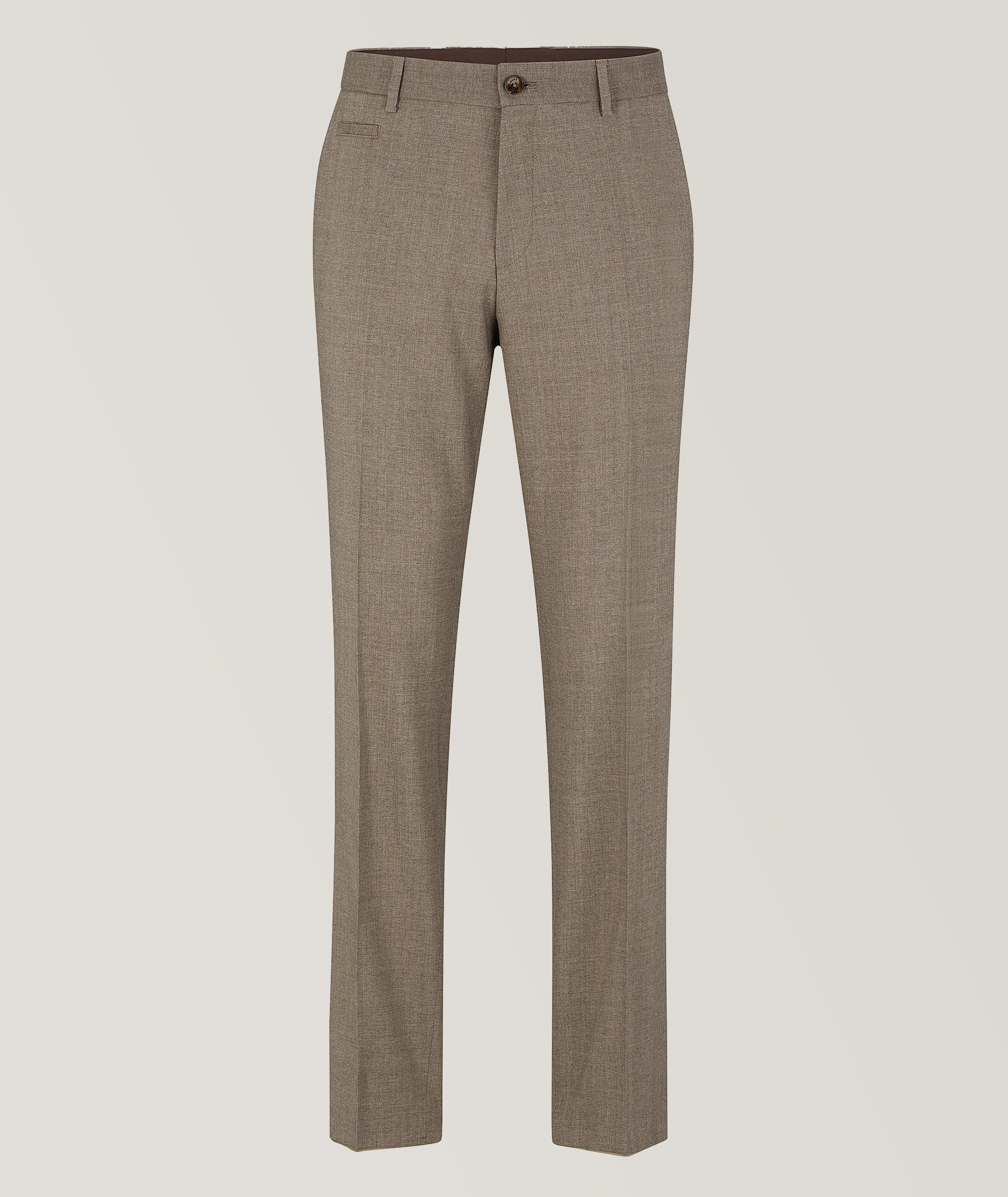 BOSS - Boot-leg pants in Italian stretch-virgin-wool