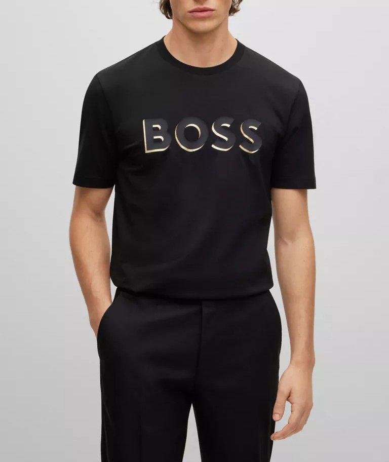T-shirt en jersey de coton avec logo surélevé image 1