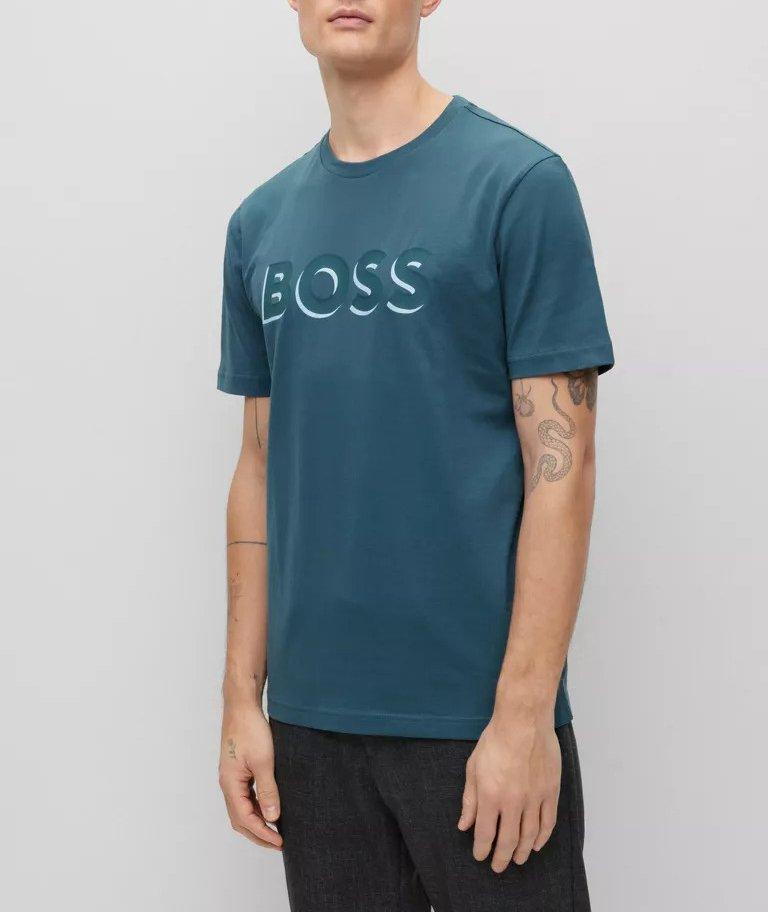 Logo Embossed Cotton T-Shirt image 1